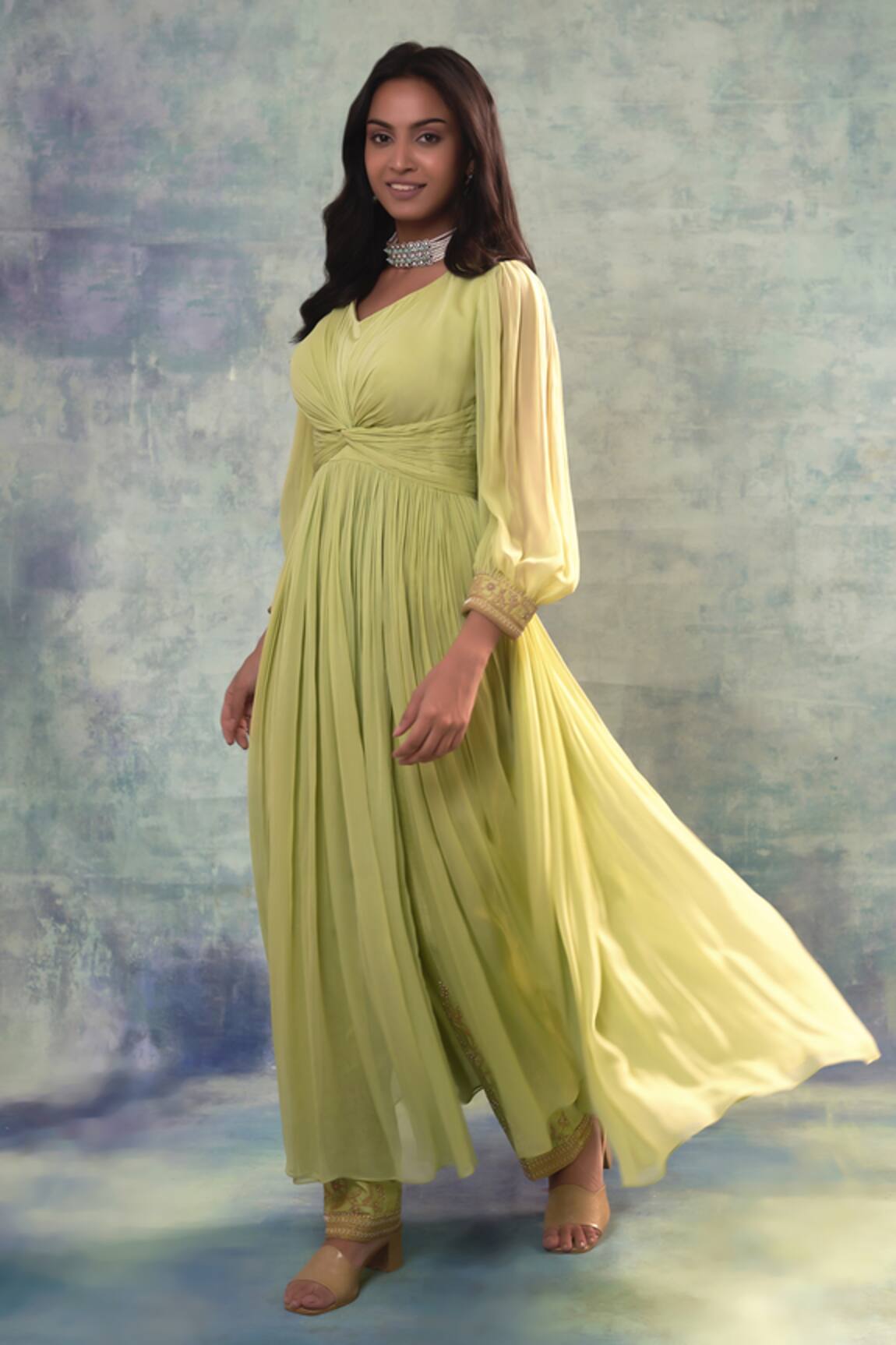 Sonia Khatri Gathered Kurta & Pant Set