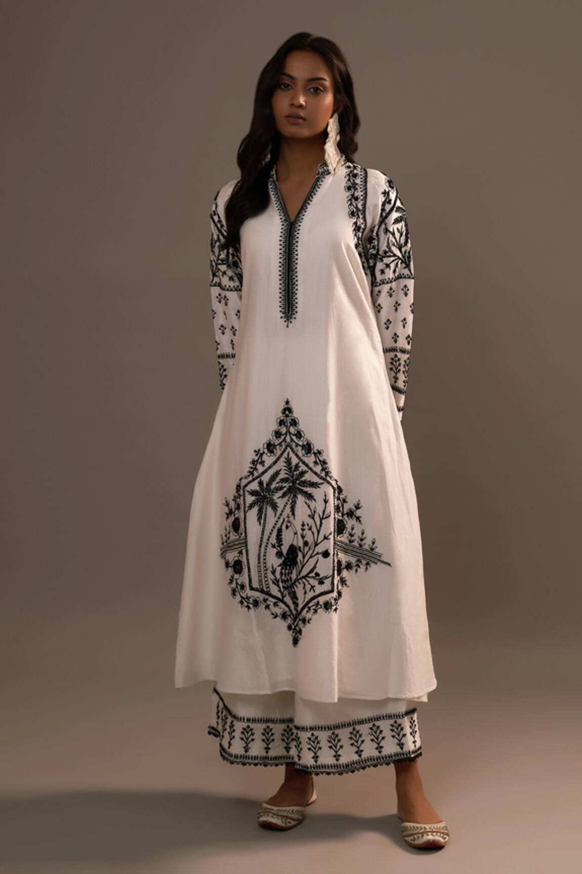 Sonia Khatri Surmai Sequin Embroidered Kurta With Palazzo