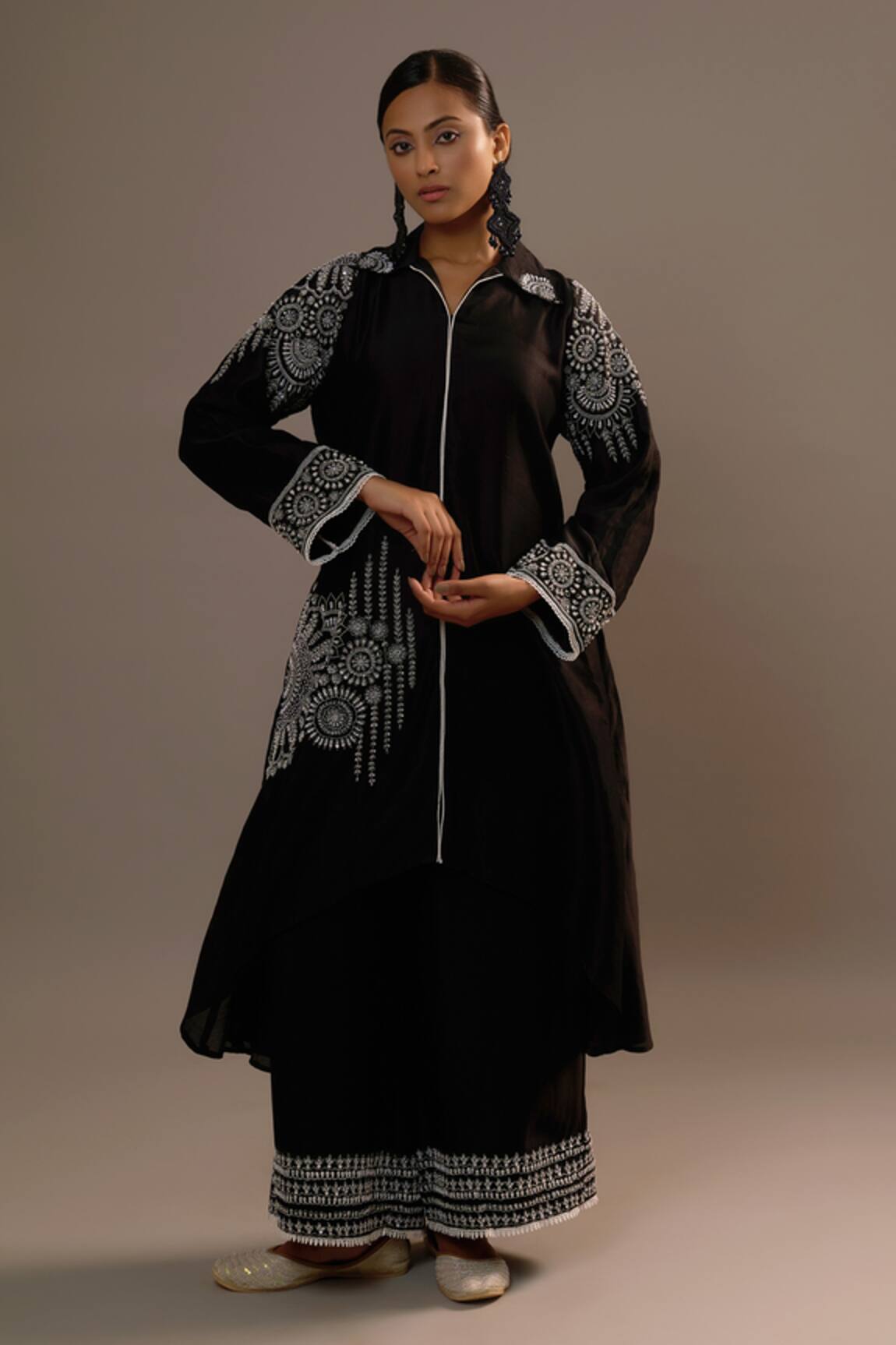 Sonia Khatri Alpana Blossom Embroidered Kurta With Palazzo