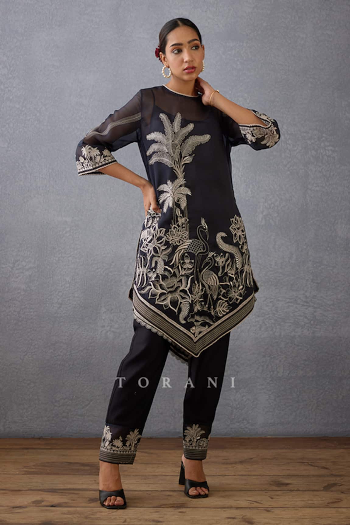 Torani Raat Rani Sharbati Embroidered Kurta & Pant Set