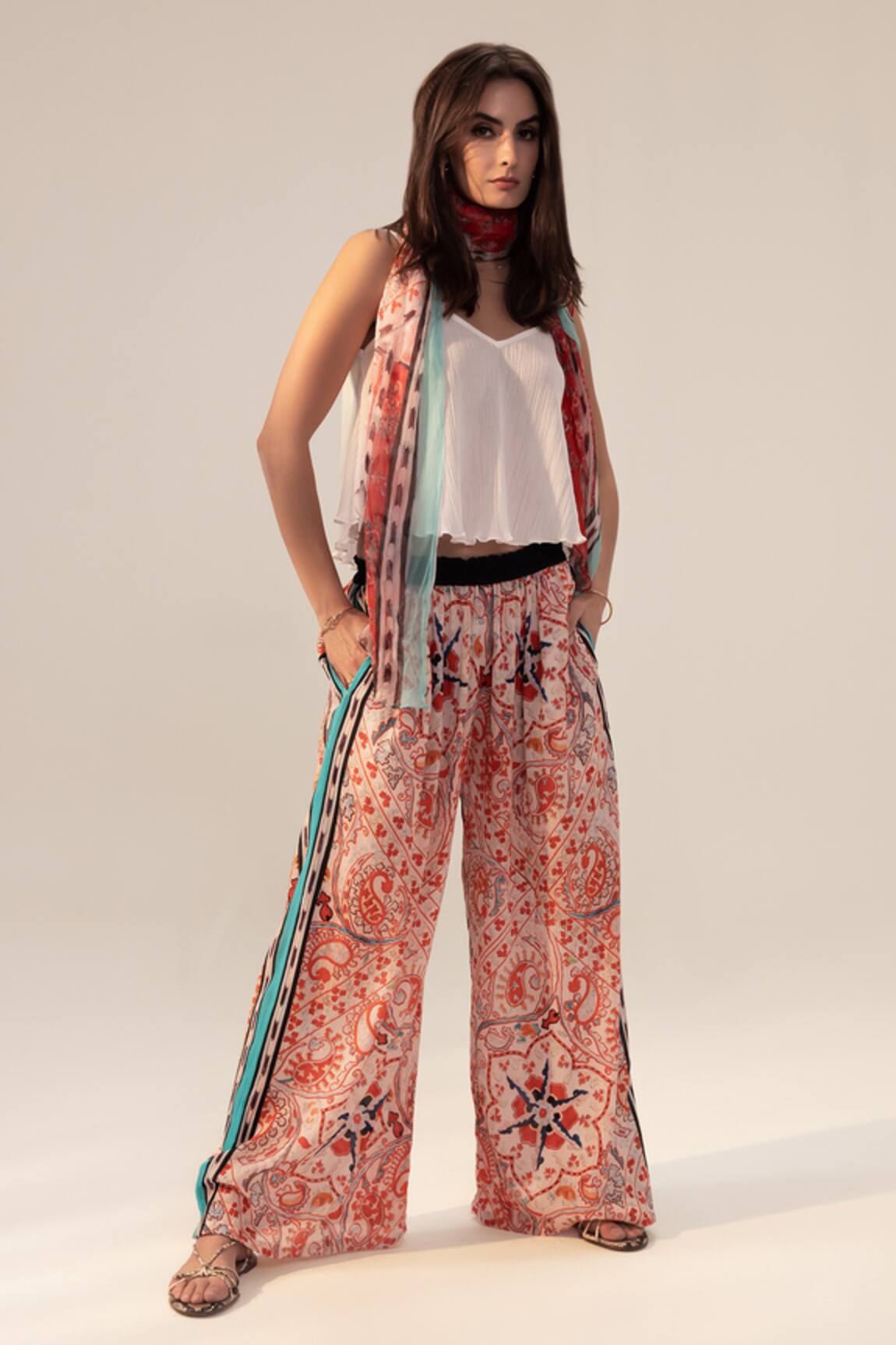 Reena Sharma Samara Paisley Print Pant