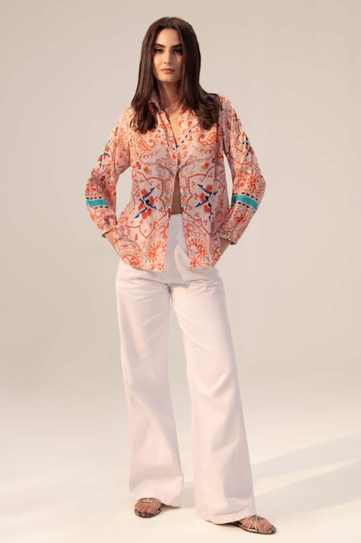 Reena Sharma Samara Paisley Print Shirt