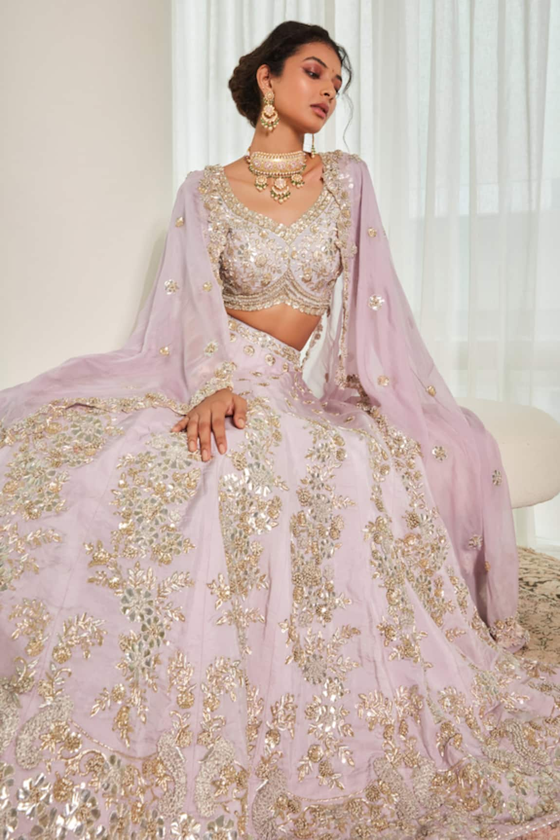 Lalita Dagliya Gota Embroidered Bridal Lehenga Set