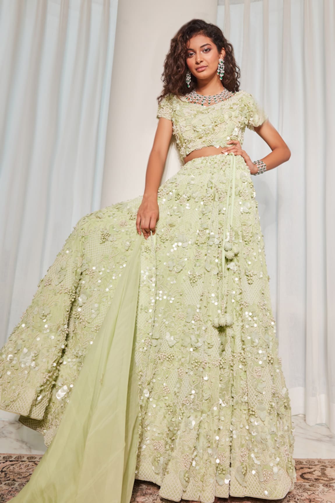 Lalita Dagliya Sequin Embroidered Lehenga Set