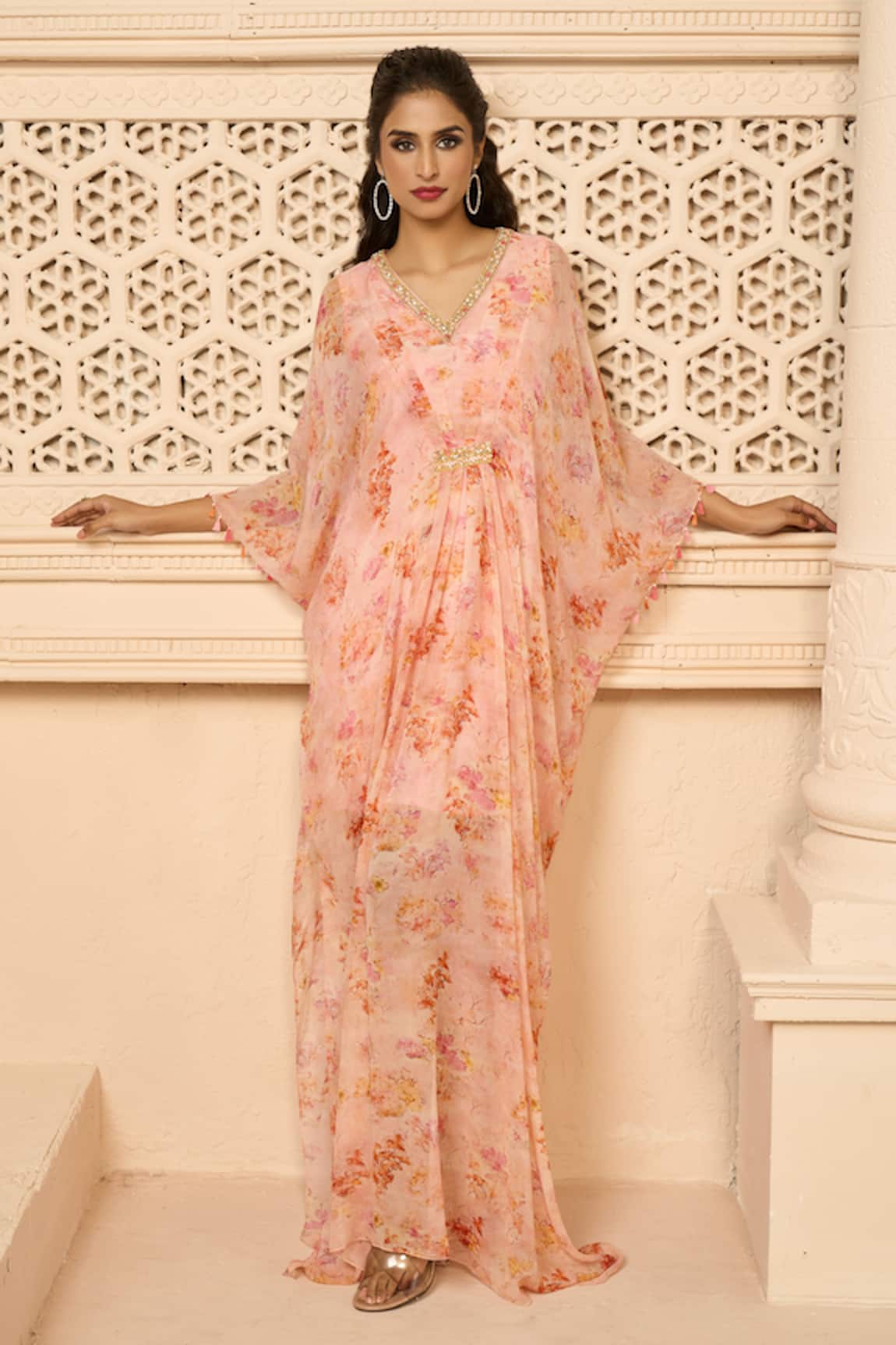 Aariyana Couture Floral Print Kaftan 