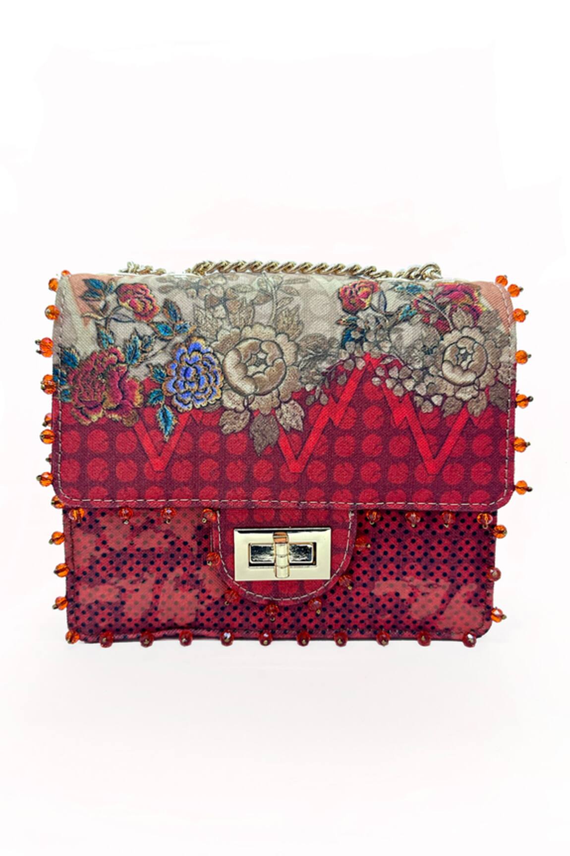 The Garnish Company Hiroshi Floral Brocade Print Sling Bag