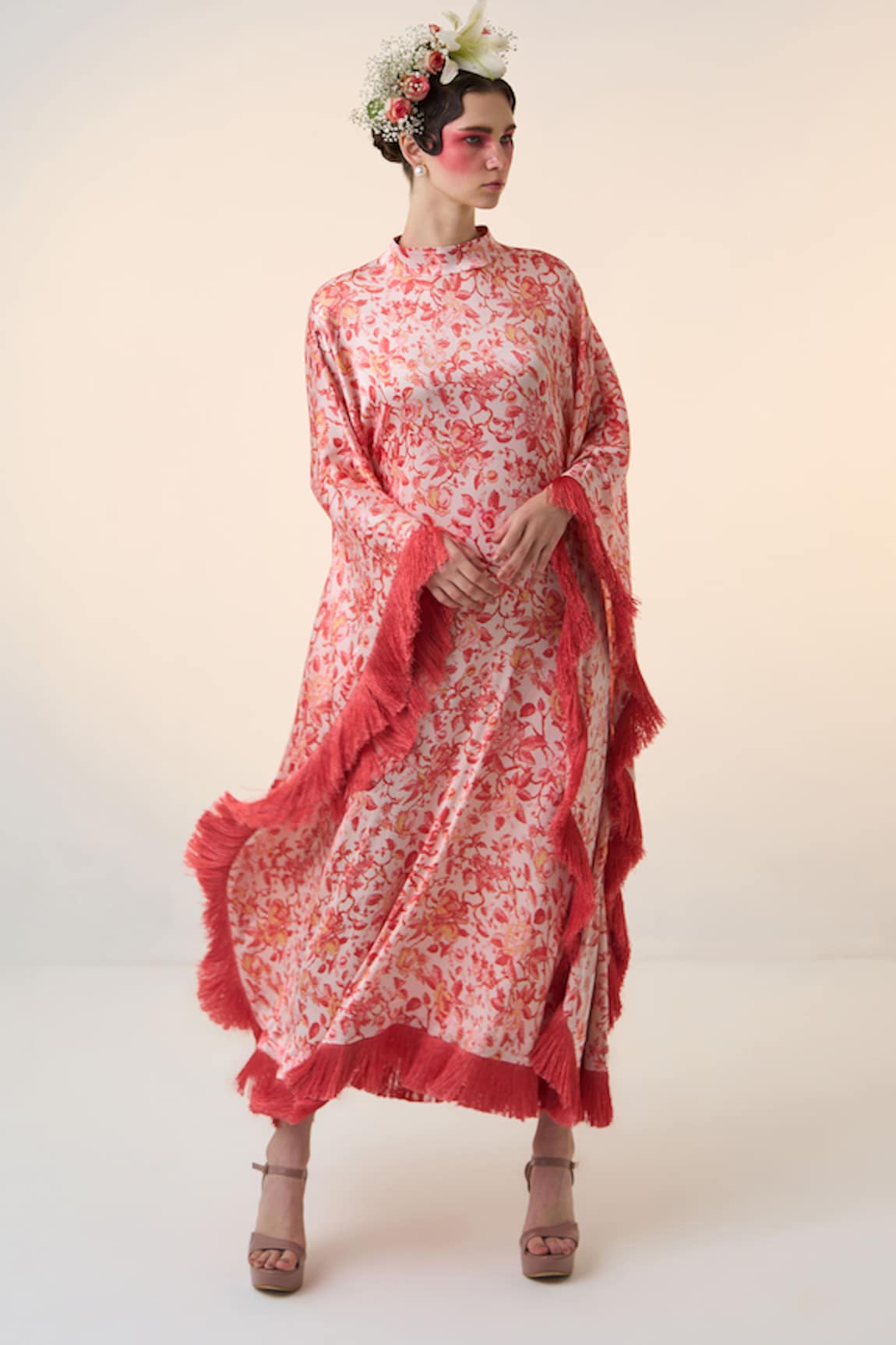 Dania Siddiqui Sakura Floral Print Kaftan