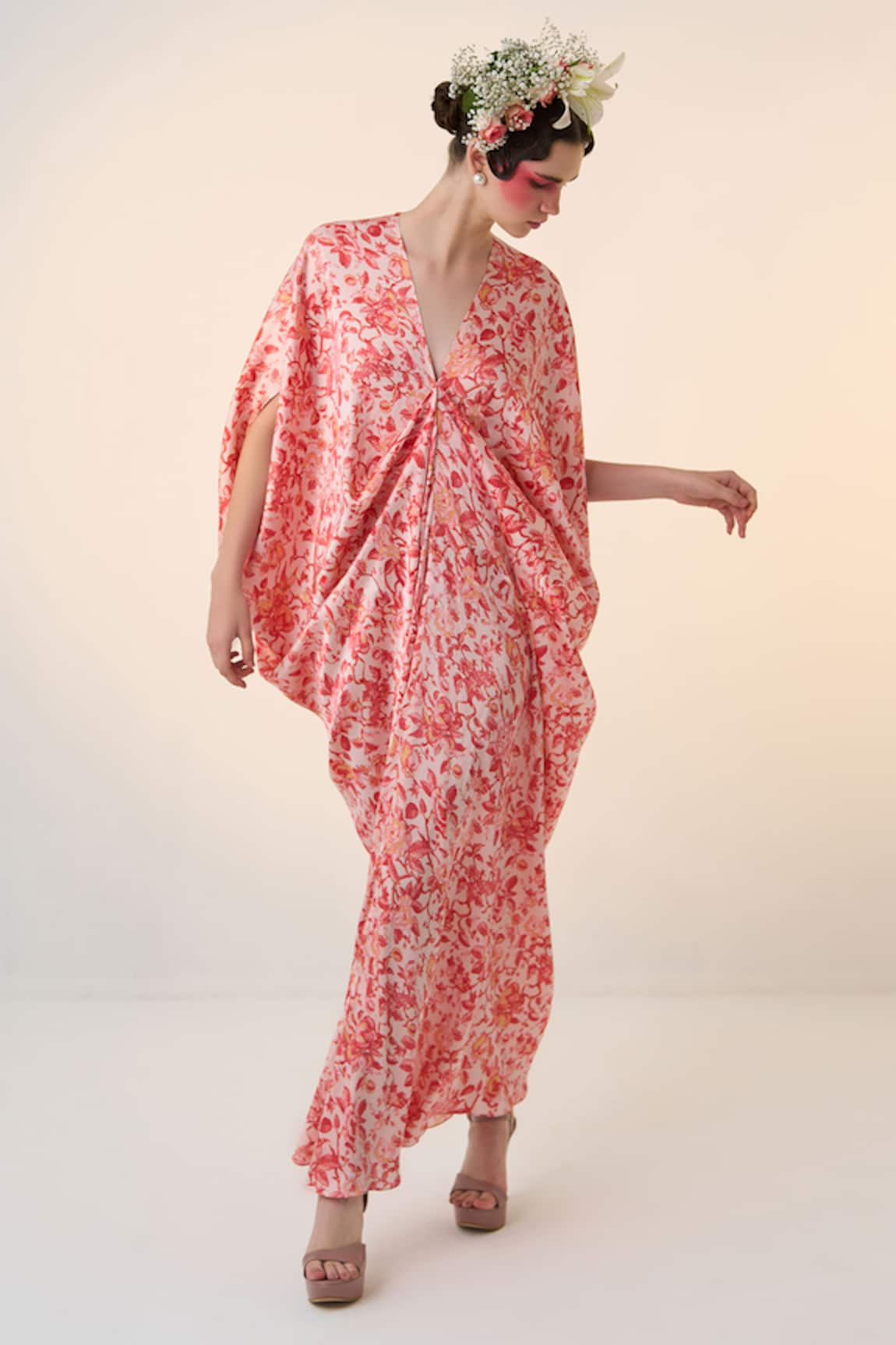 Dania Siddiqui Sen Floral Print Kaftan