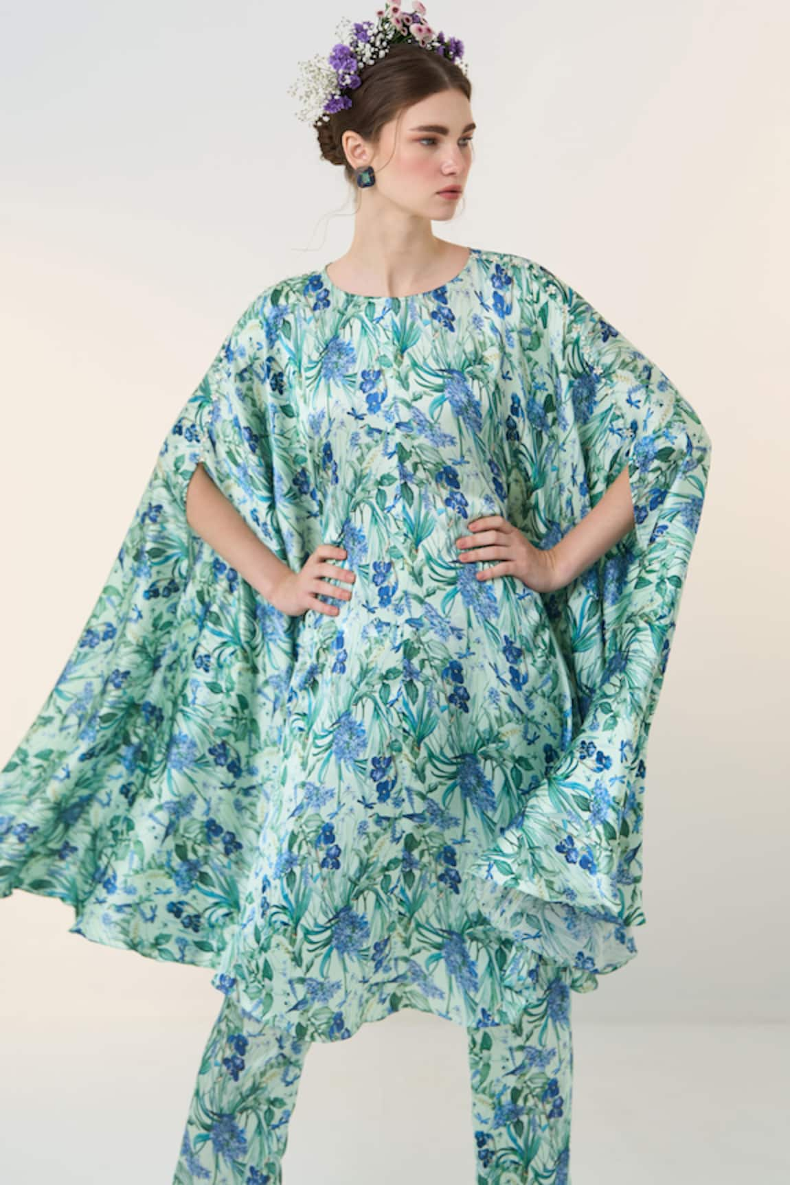 Dania Siddiqui Emi Flower Vine Print Tunic