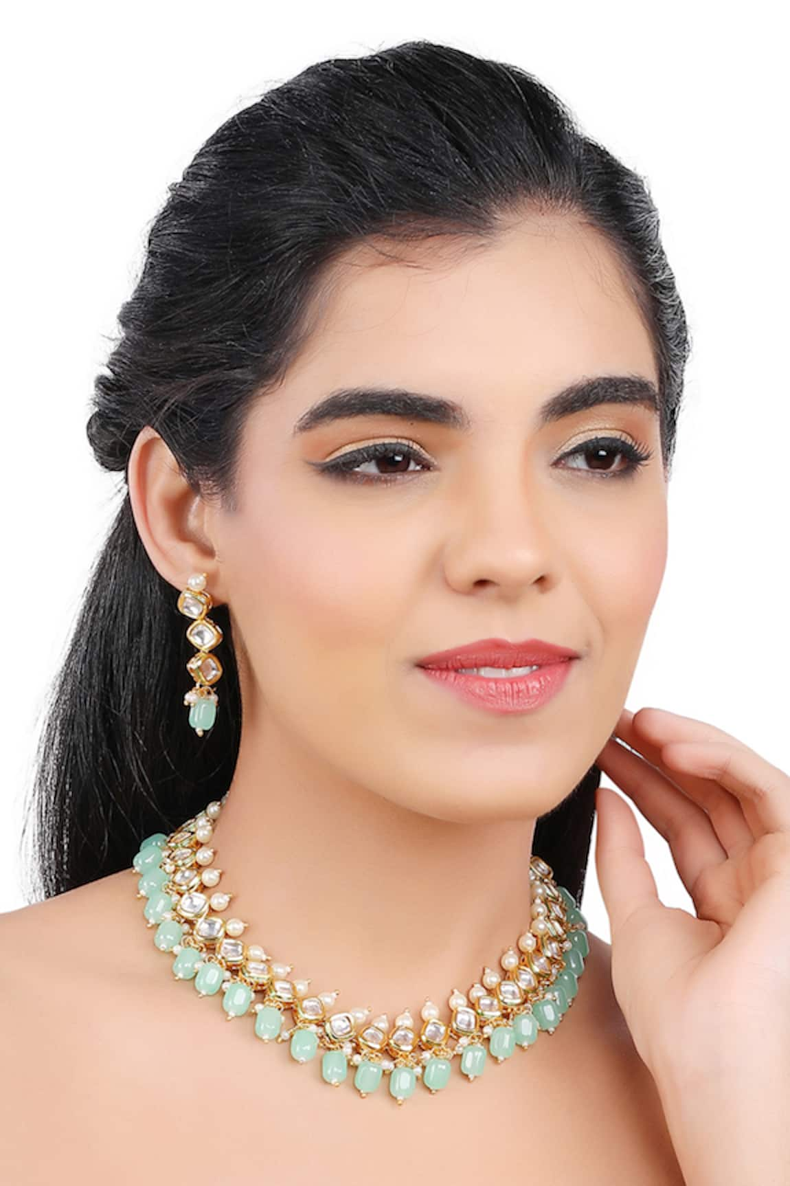 Aakarsha by Ajay Kundan Embellished Necklace Set