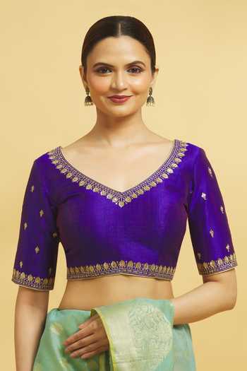 Samyukta Singhania Floral Motif Embroidered Blouse 