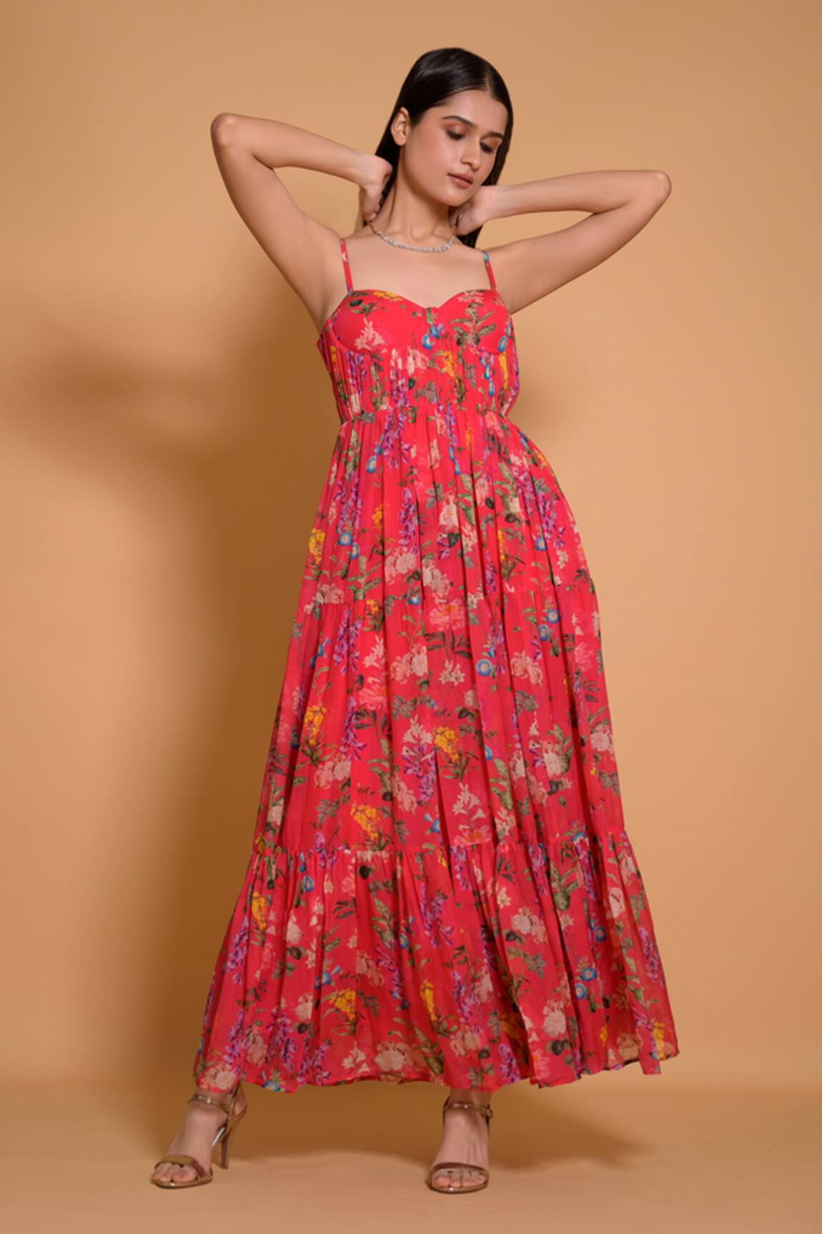 Seams Pret And Couture Ancy Floral Print Corset Dress