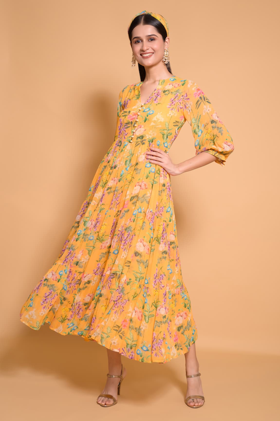 Seams Pret And Couture Daffodil Floral Print Dress