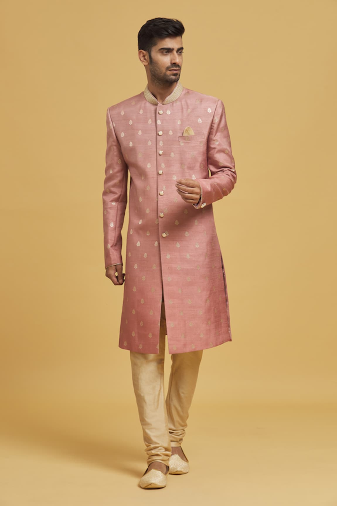 Seirra Thakur Embroidered Sherwani & Churidar Set