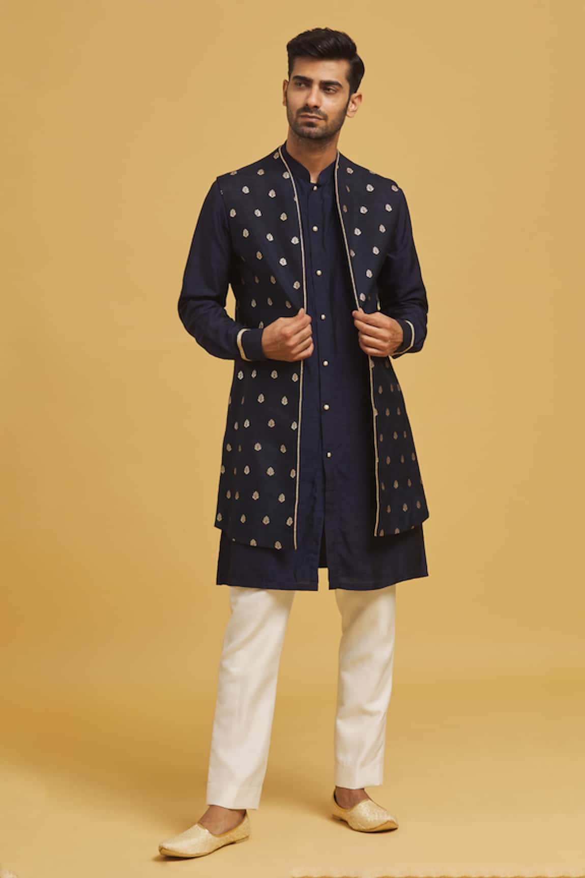 Seirra Thakur Embroidered Nehru Jacket With Kurta Set