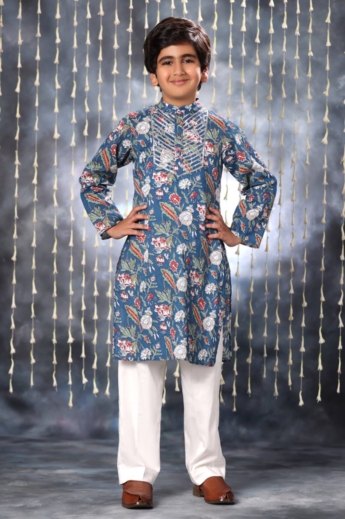 Littlecheer Botanic Print Kurta With Pant