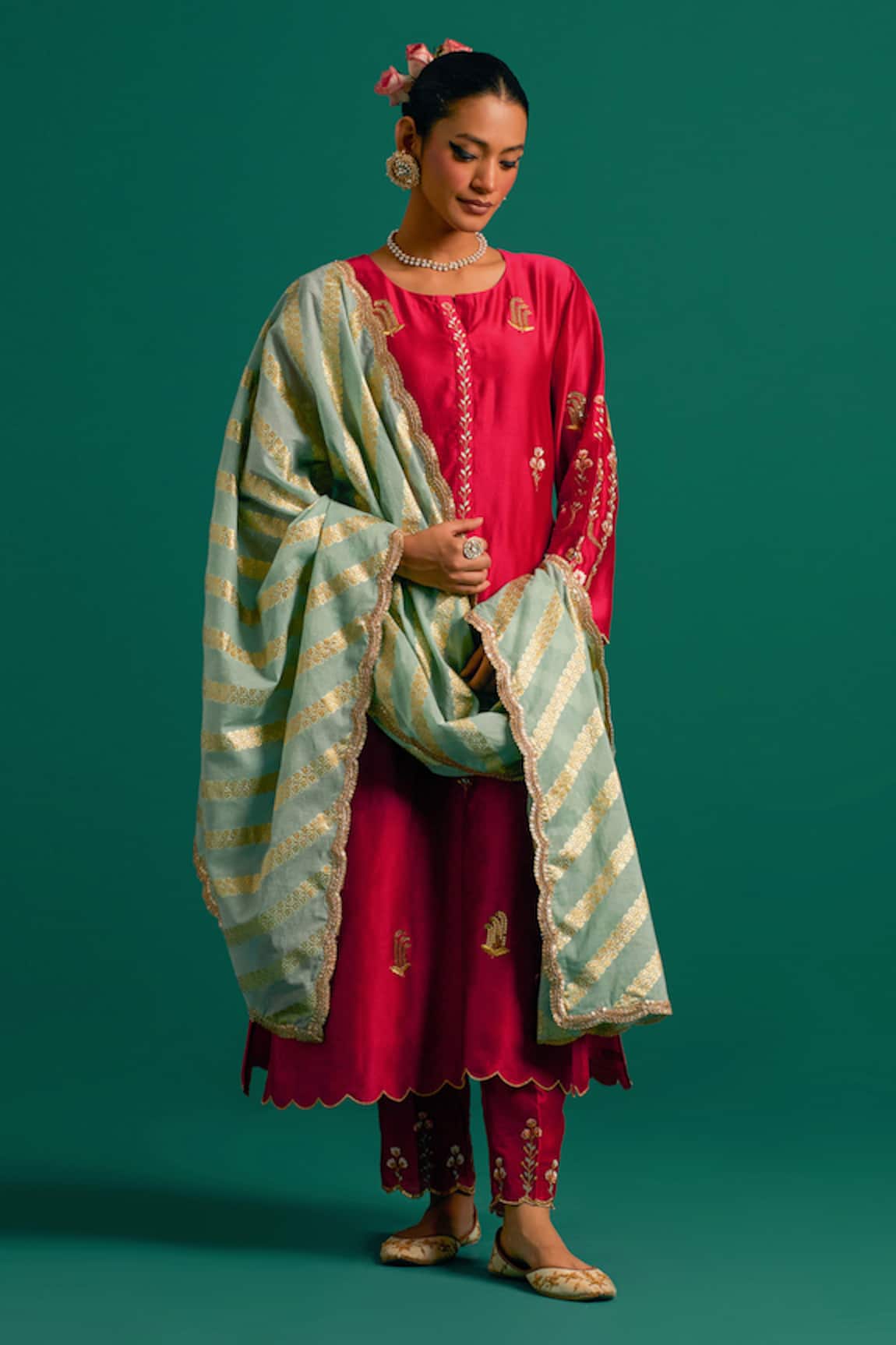 Anantaa by Roohi Resham Embroidered Kurta Pant Set