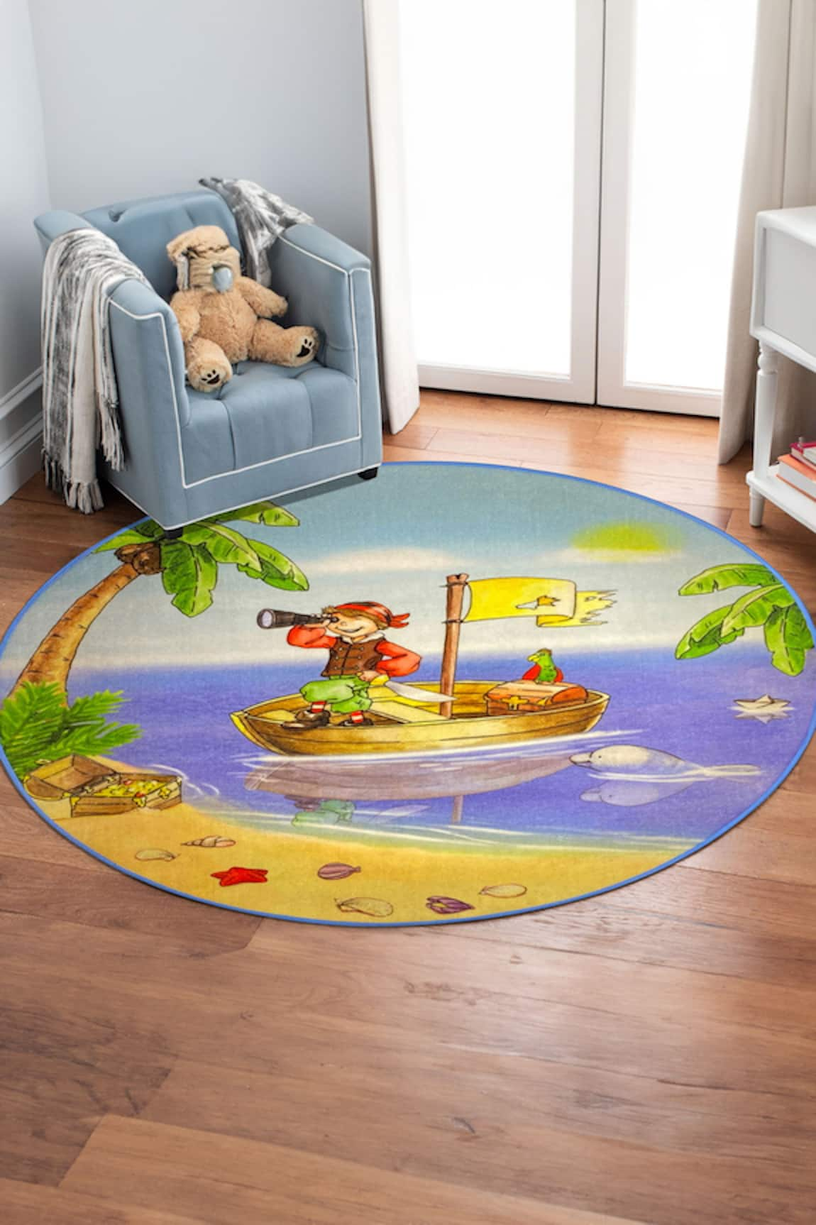 Qaaleen The Voyage Circular Shaped Rug