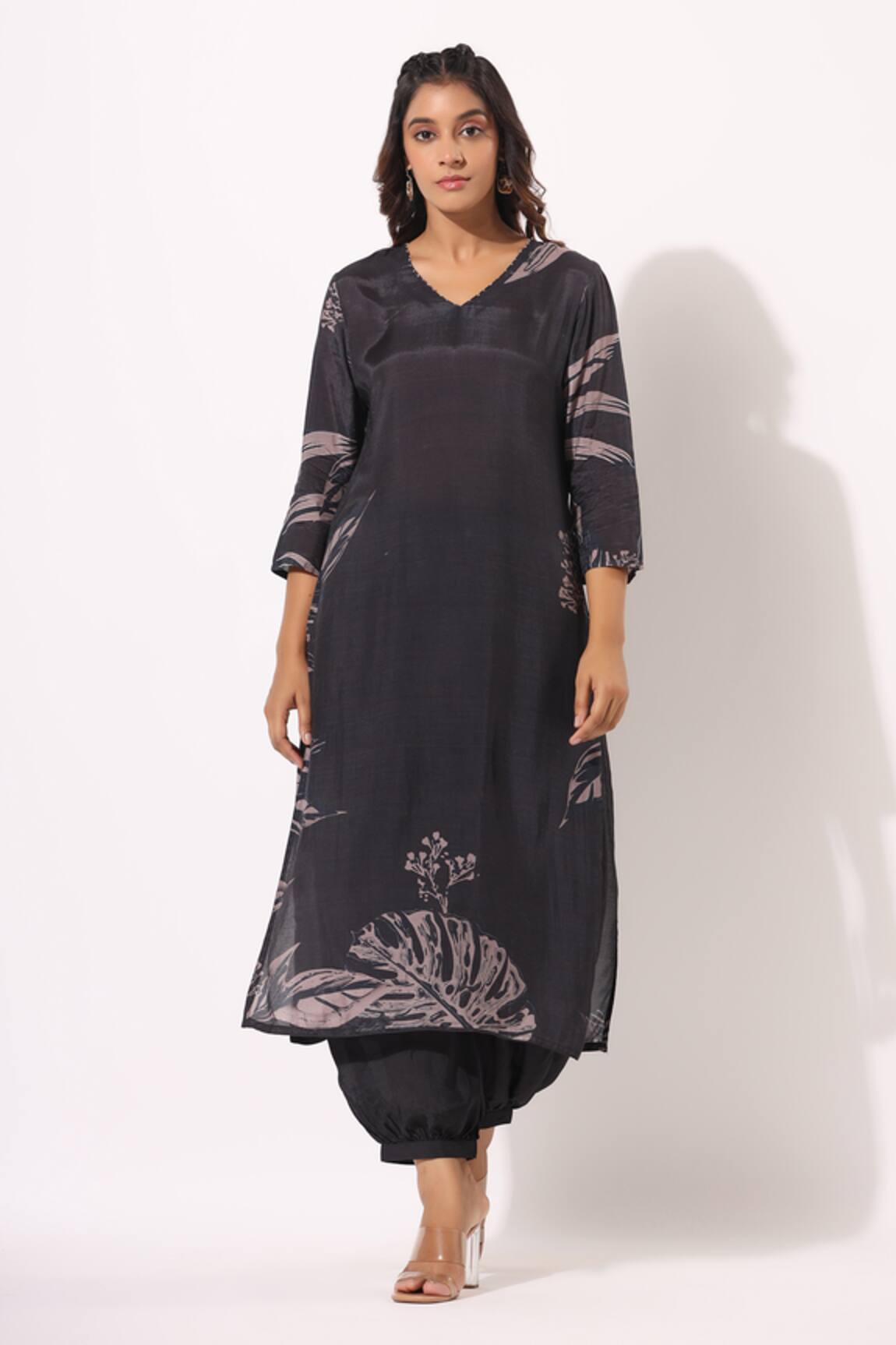 Bairaas Leaf Soft Print Kurta & Salwar Set