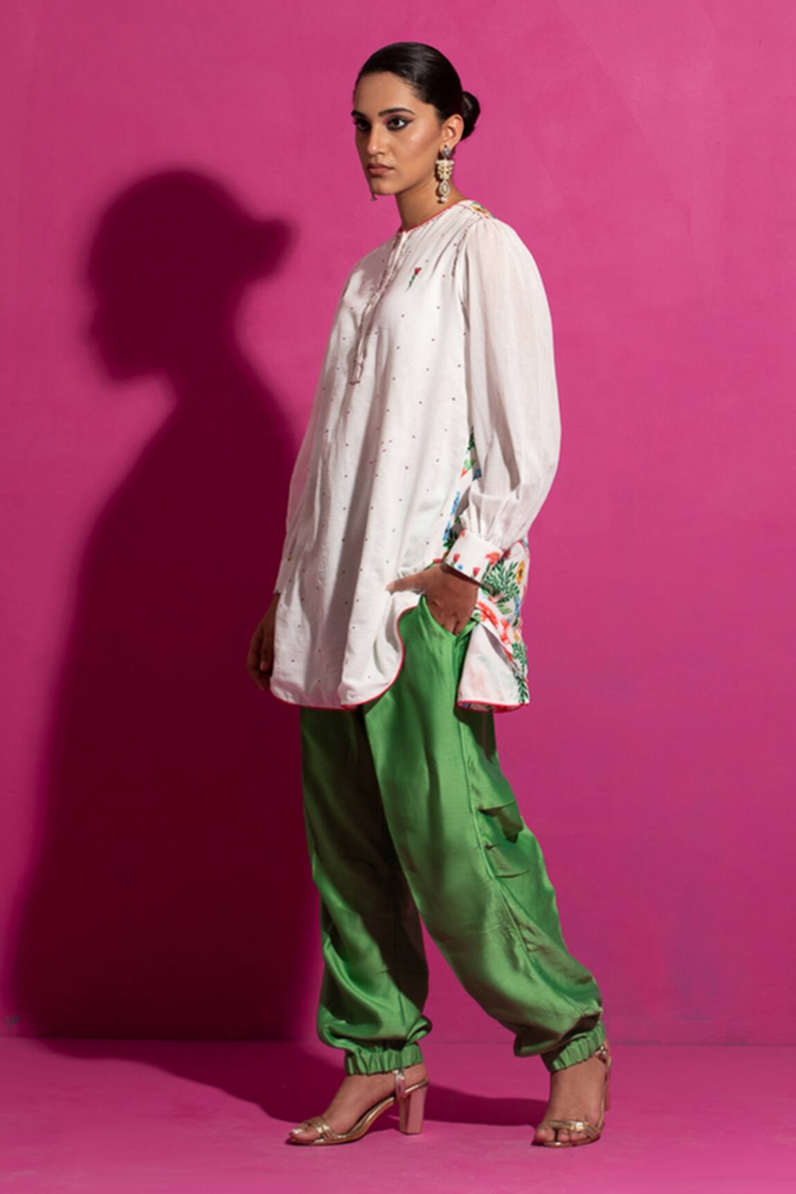 Saksham Neharicka Chanderi Cargo Pant