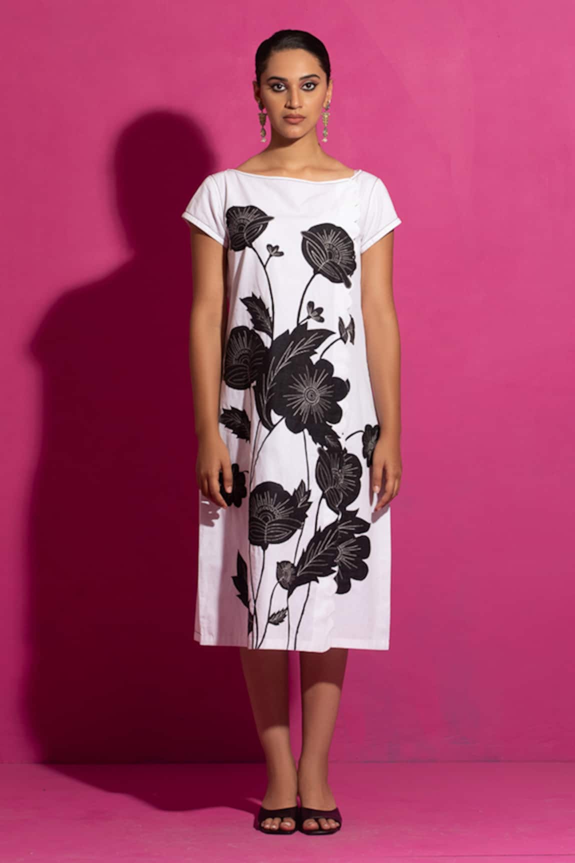 Saksham Neharicka Daffodil Applique Midi Dress