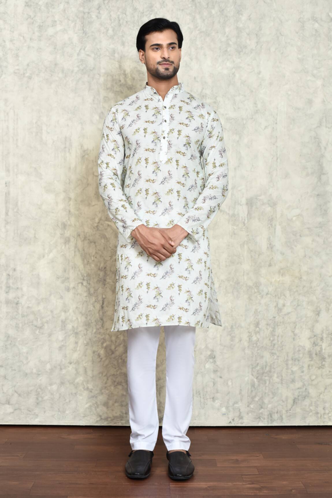 Arihant Rai Sinha Floral Print Kurta & Pyjama Set