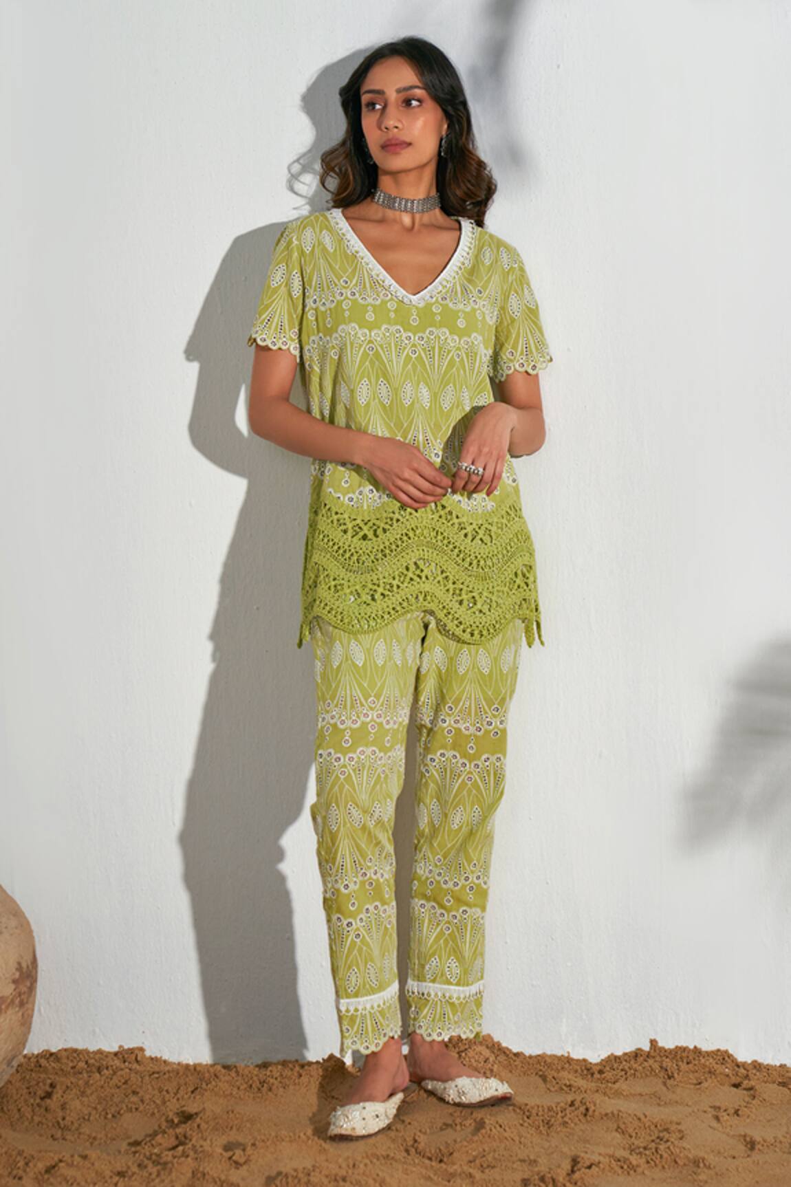 Qala Clothing Amira Shiffli Top With Pant