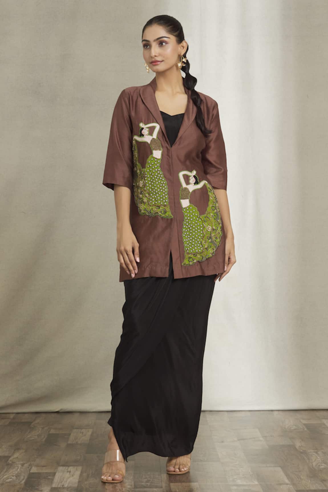 Naintara Bajaj Embroidered Jacket & Skirt Set