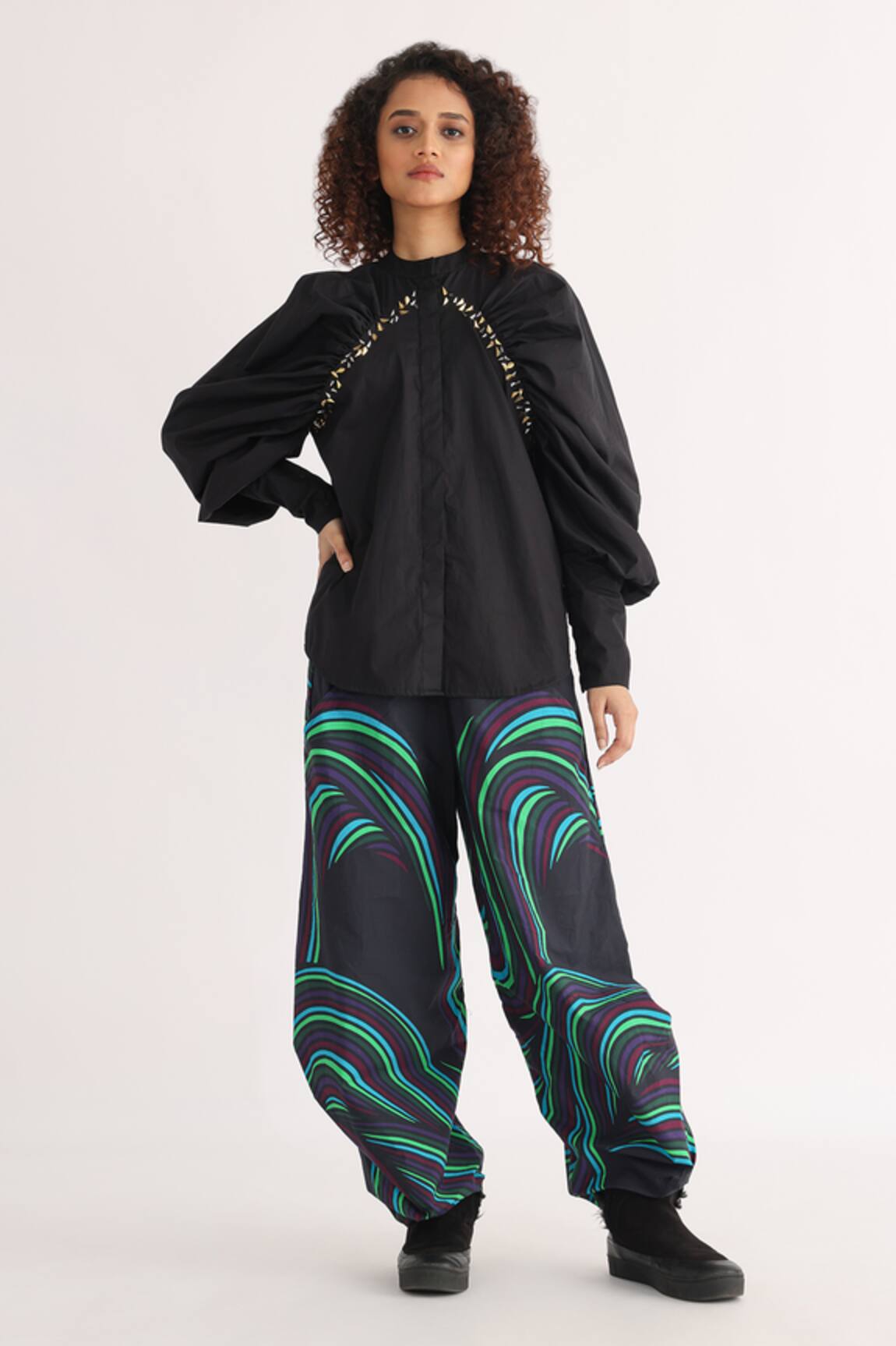 Studio Moda India Tipid Raglan Puff Sleeve Shirt 