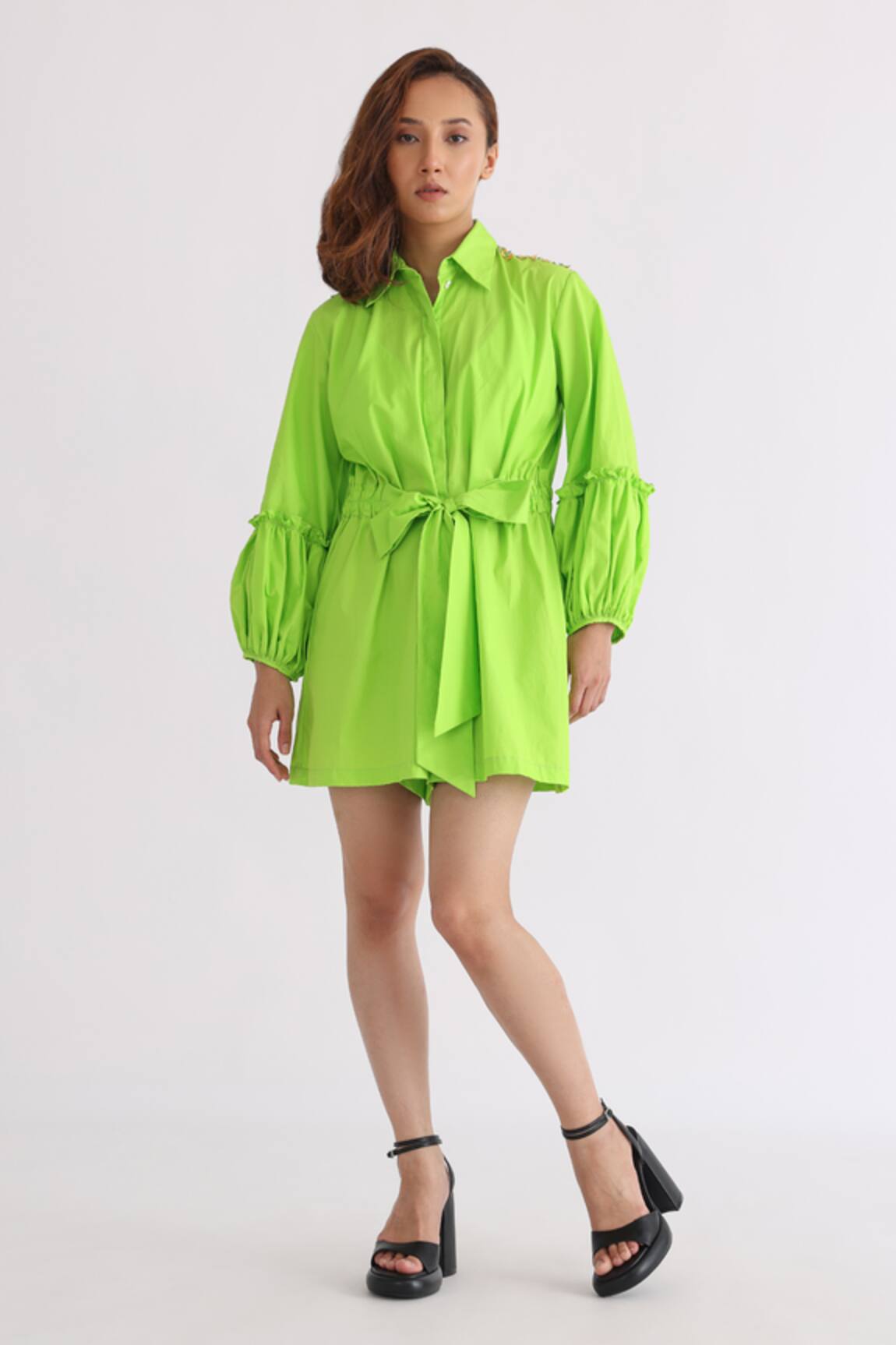 Studio Moda India The Melinoe Front Tie Up Playsuit 