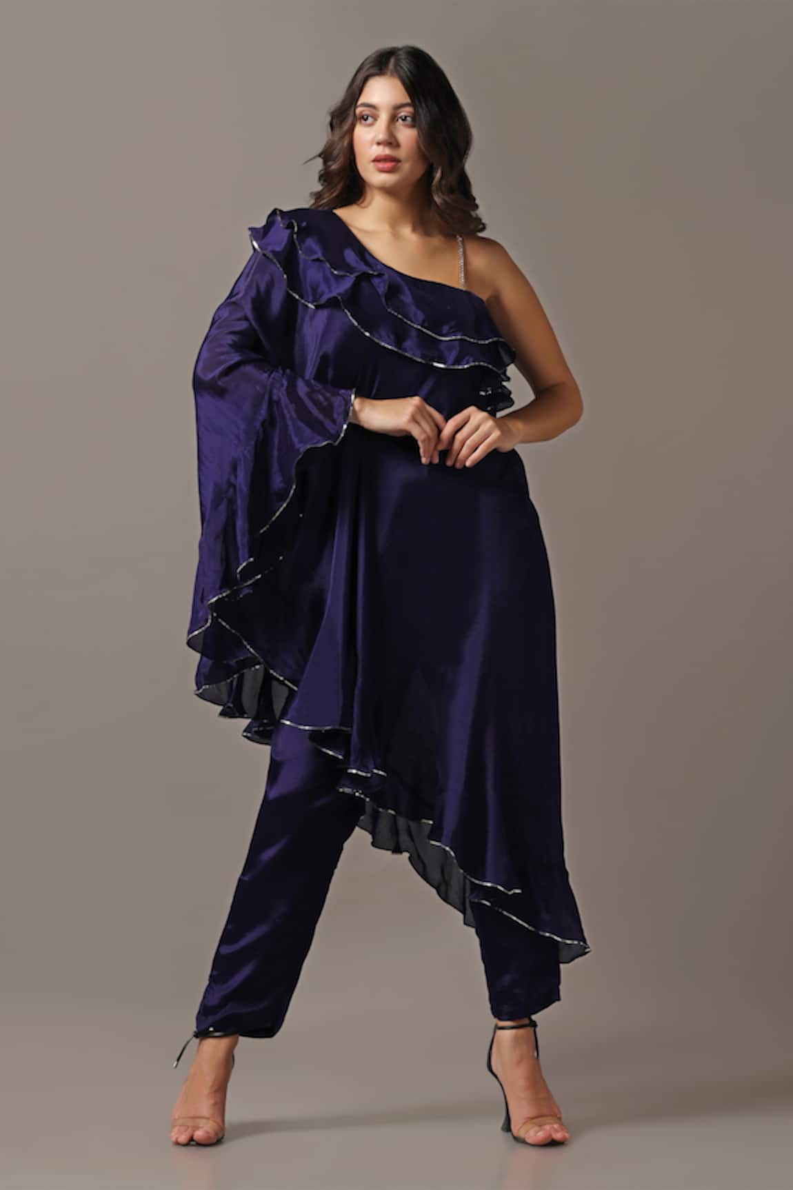 Two Sisters By Gyans Off Shoulder Frilled Top & Pant Set 
