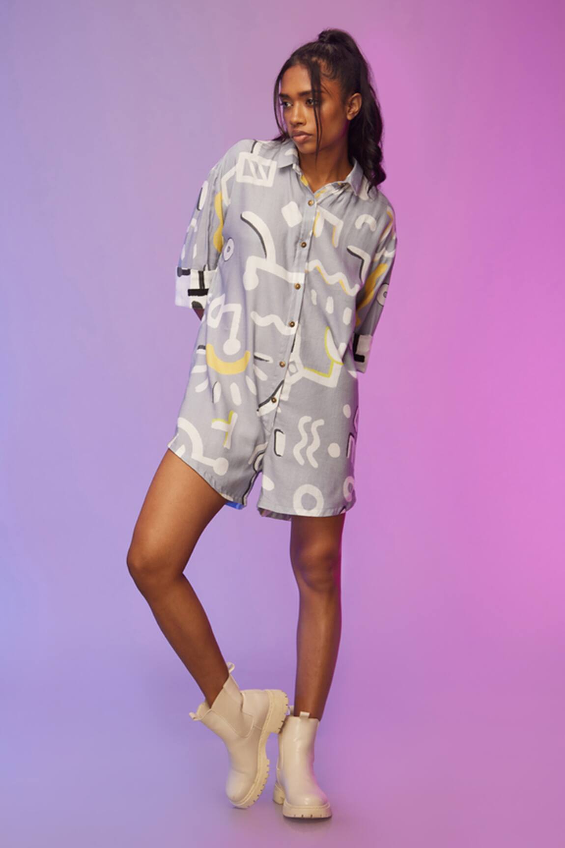 So Us By Sougatpaul Cotton Printed Jumpsuit