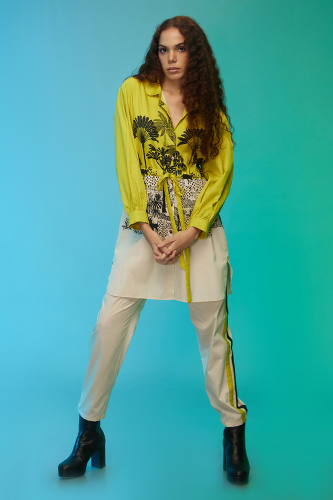 SO US by Sougatpaul Cotton Playful Printed Shirt & Pant Set