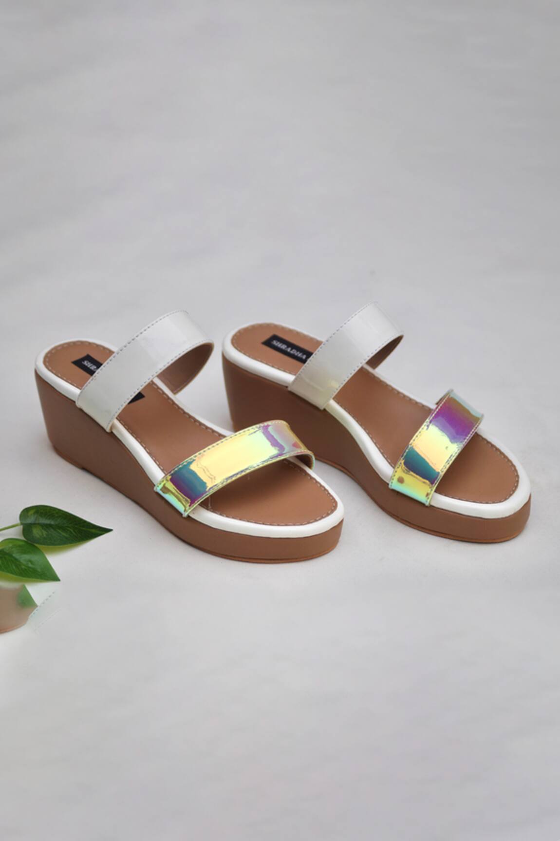 Shradha Hedau Footwear Couture Dia Holographic Platform Wedges 