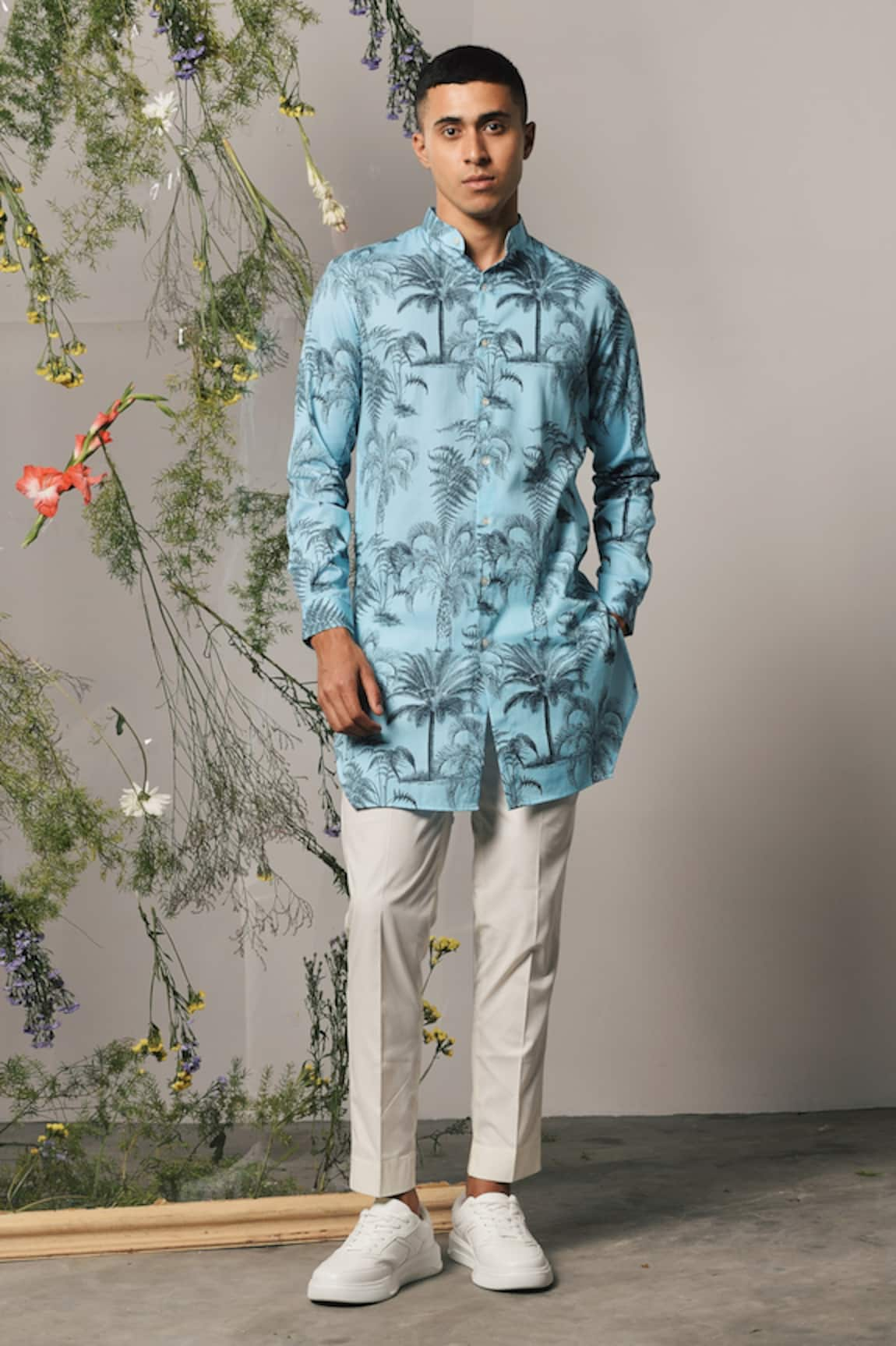 Project Bandi Palermo Palm Print Kurta Set