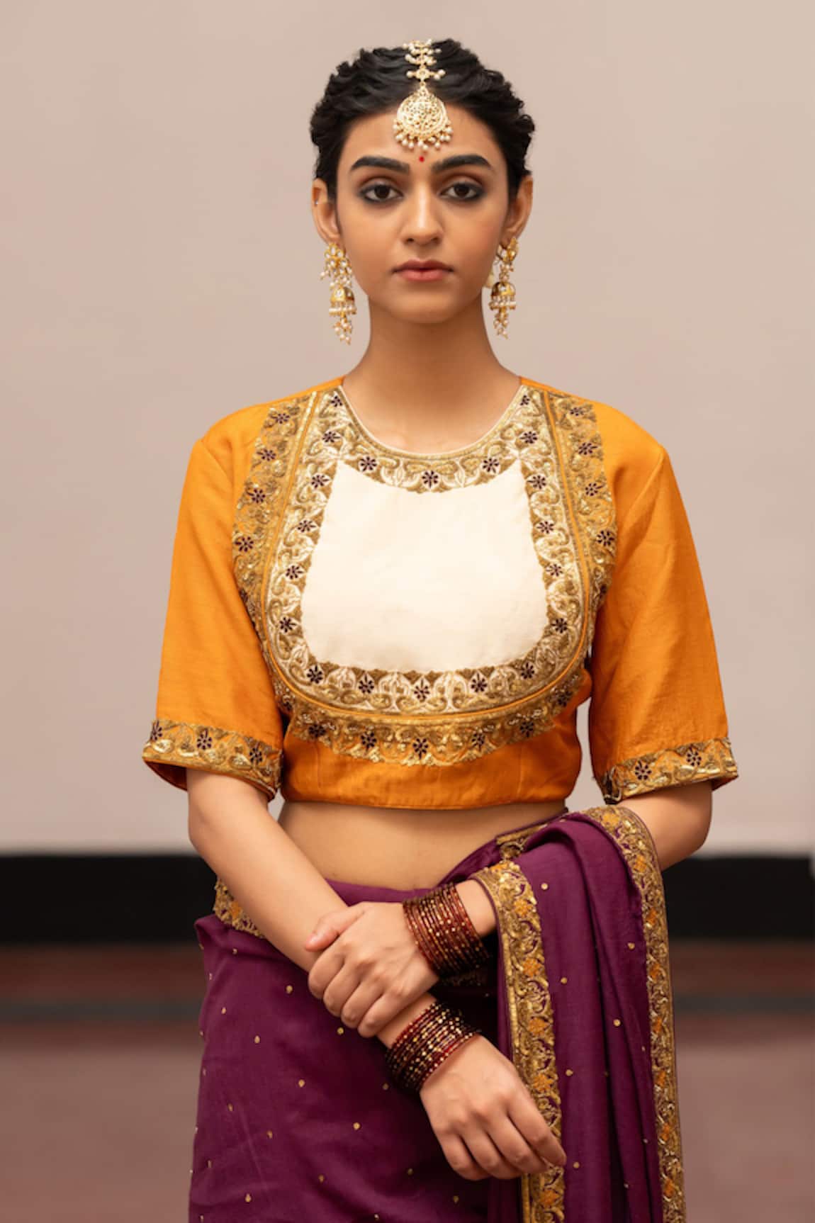 Mimamsaa Kameshwari Floral Embroidered Blouse 