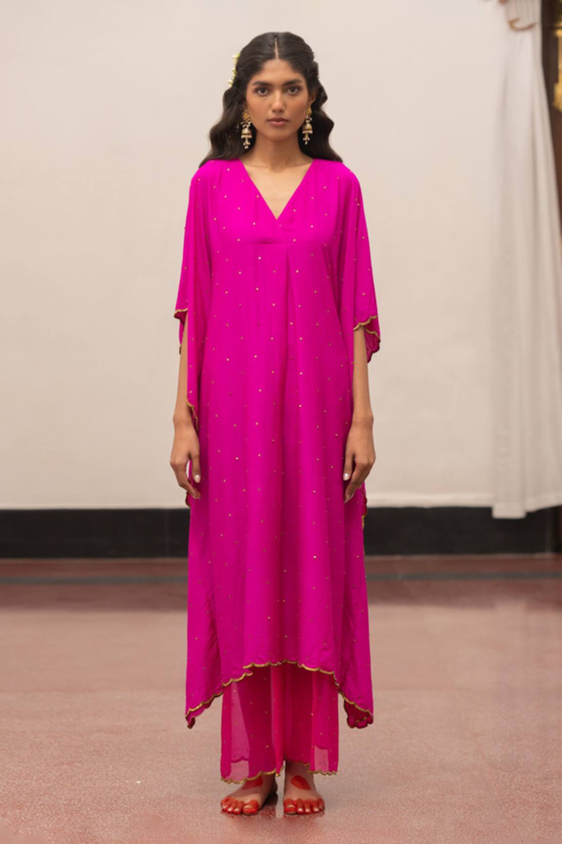 Mimamsaa Kaveri Embroidered Kaftan With Pant