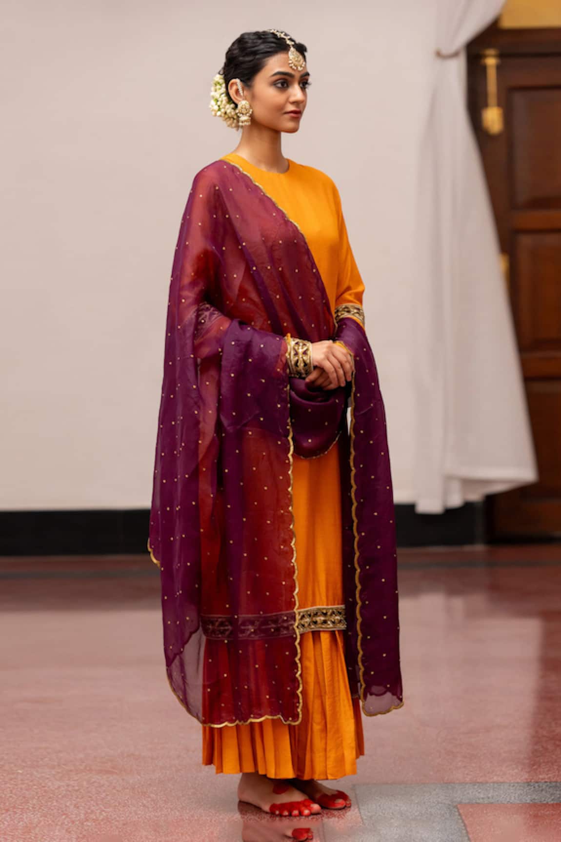 Mimamsaa Kaveri Placement Embroidered Kurta Sharara Set