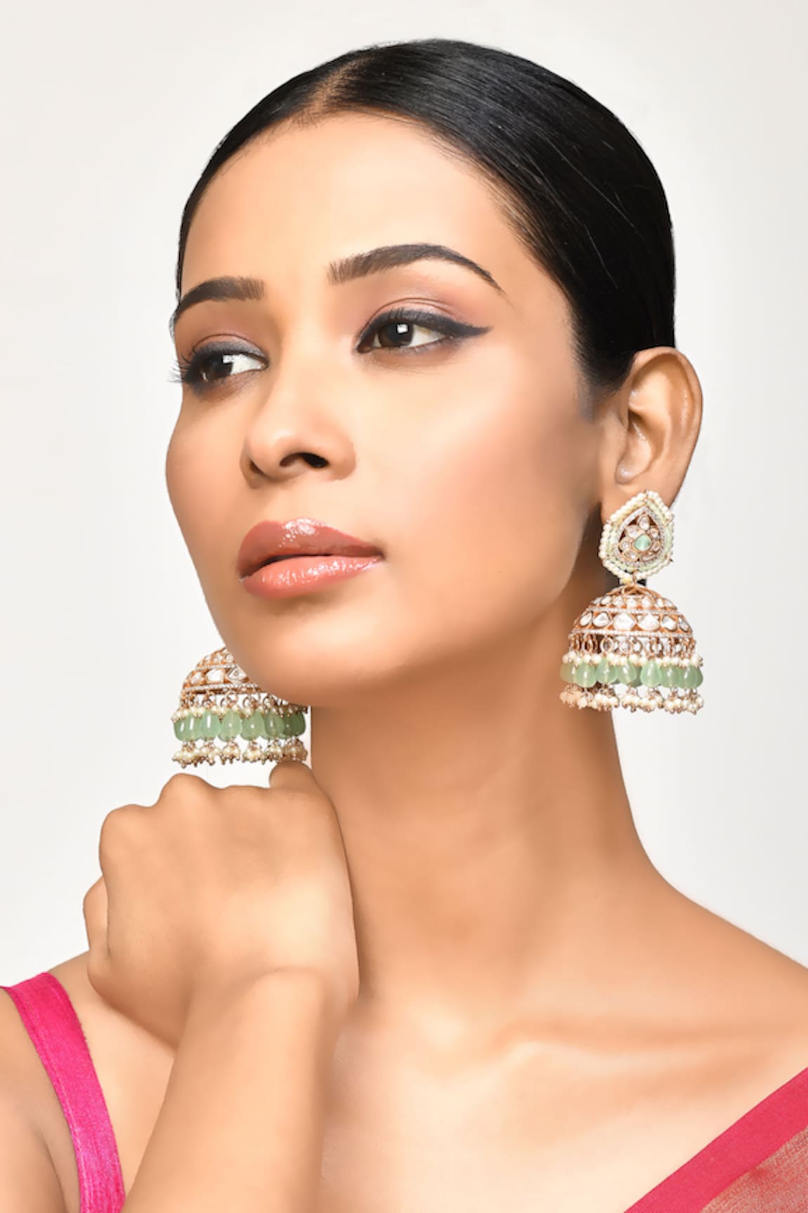 Nayaab by Aleezeh Embellished Jhumka Earrings