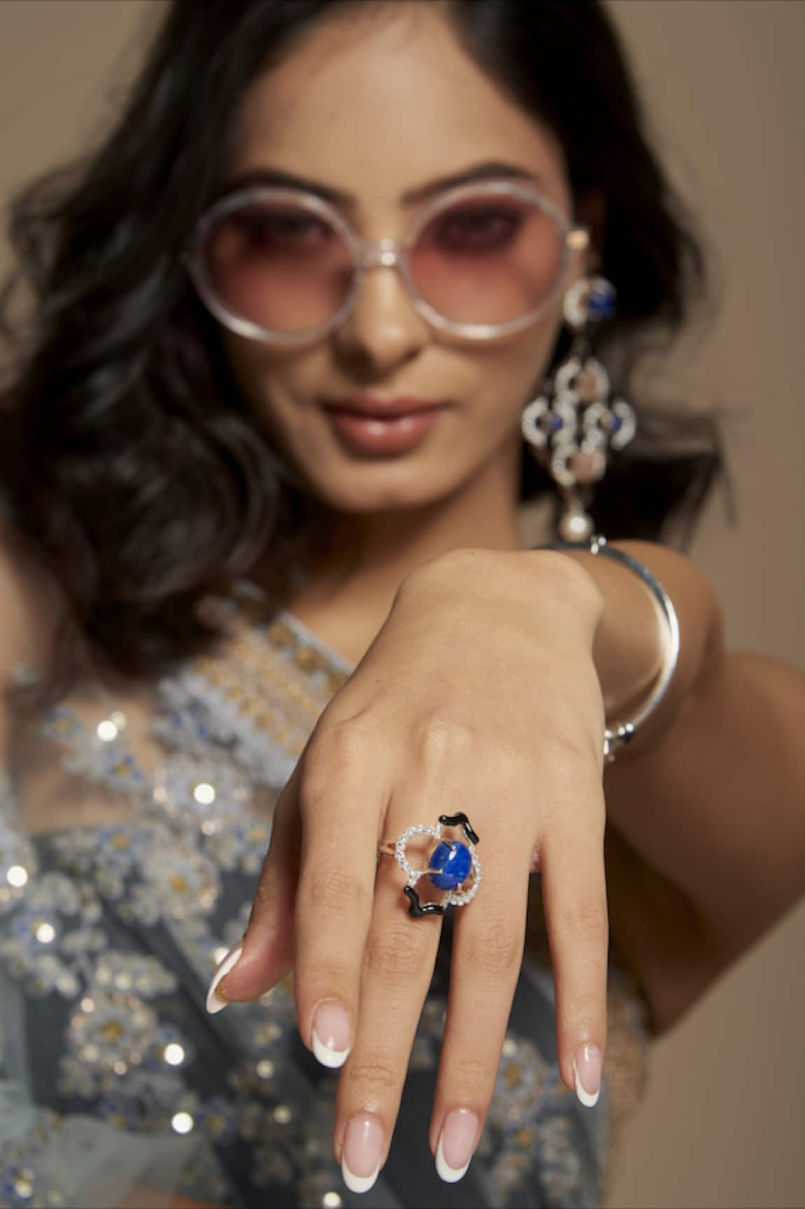 Janvi Sachdeva Design Cubic Zirconia Embellished Ring