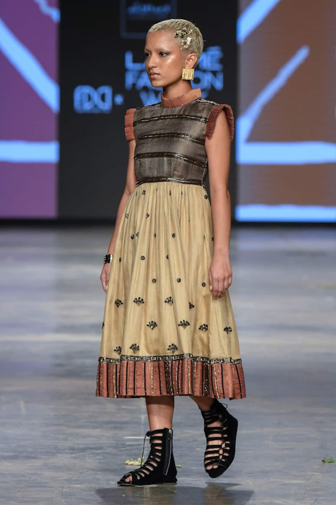 Abstract By Megha Jain Madaan Floral Embroidered Dress 