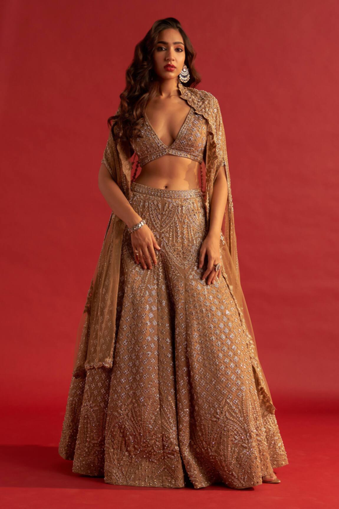 Reeti Arneja Zardozi Embroidered Bridal Lehenga Set