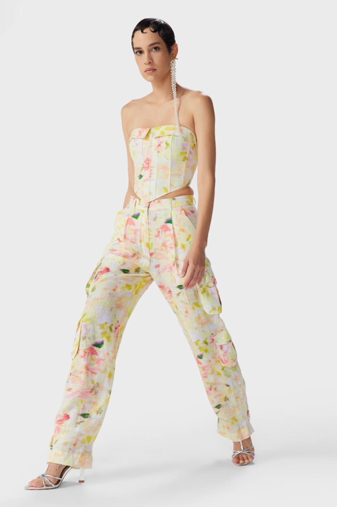 The Iaso Eve Linen Printed Corset 