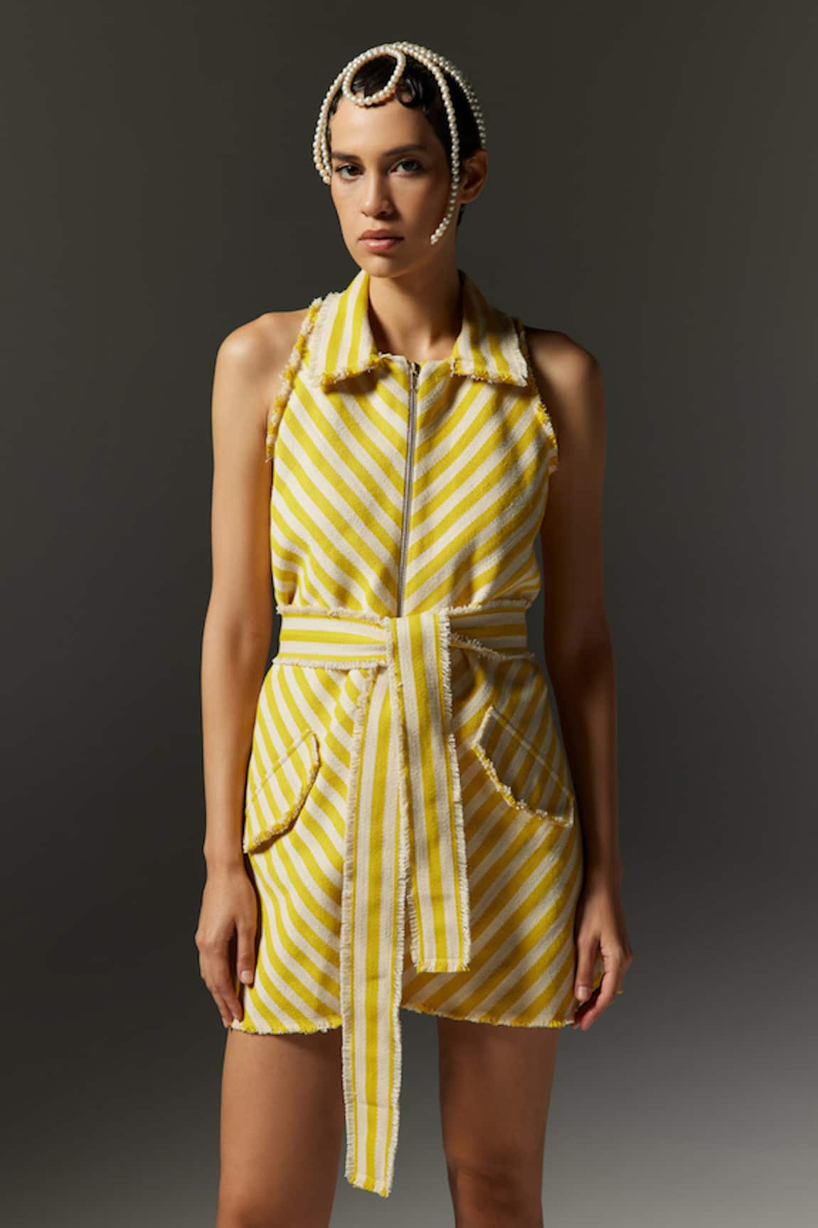 THE IASO Willa Stripe Pattern Dress