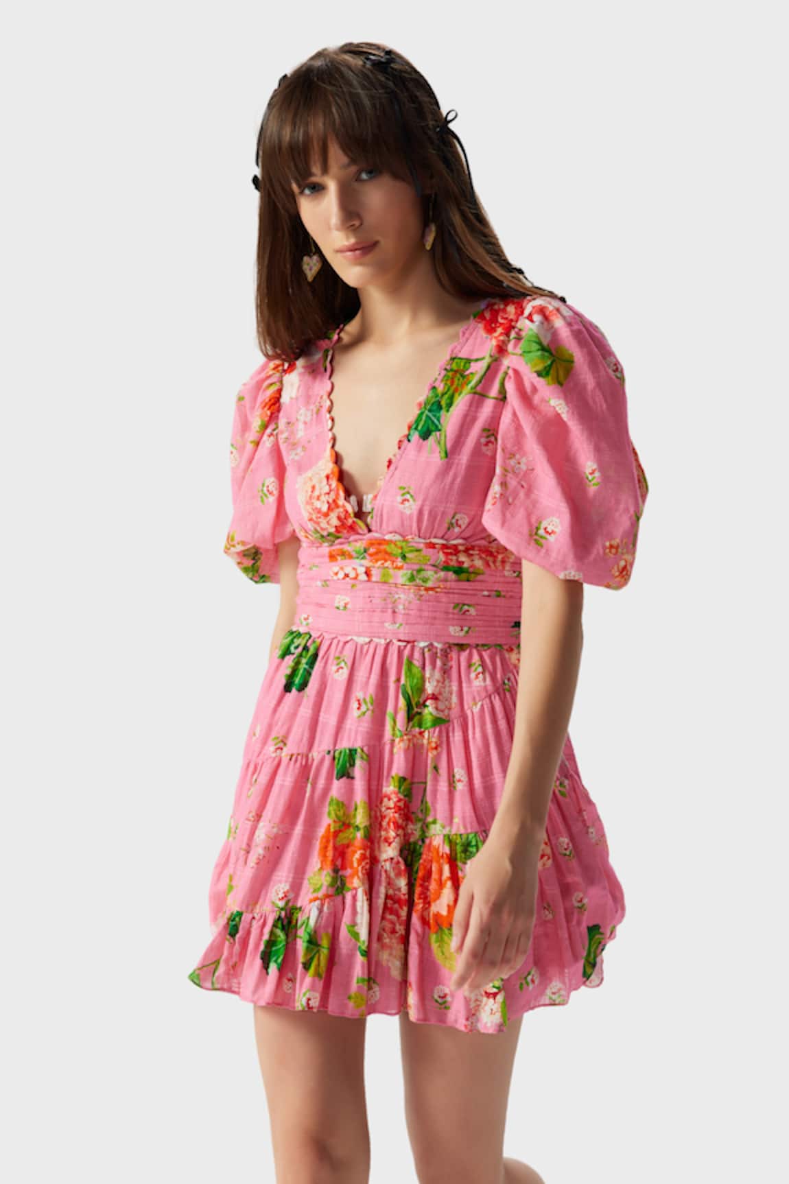 THE IASO Floral Print Short Dress