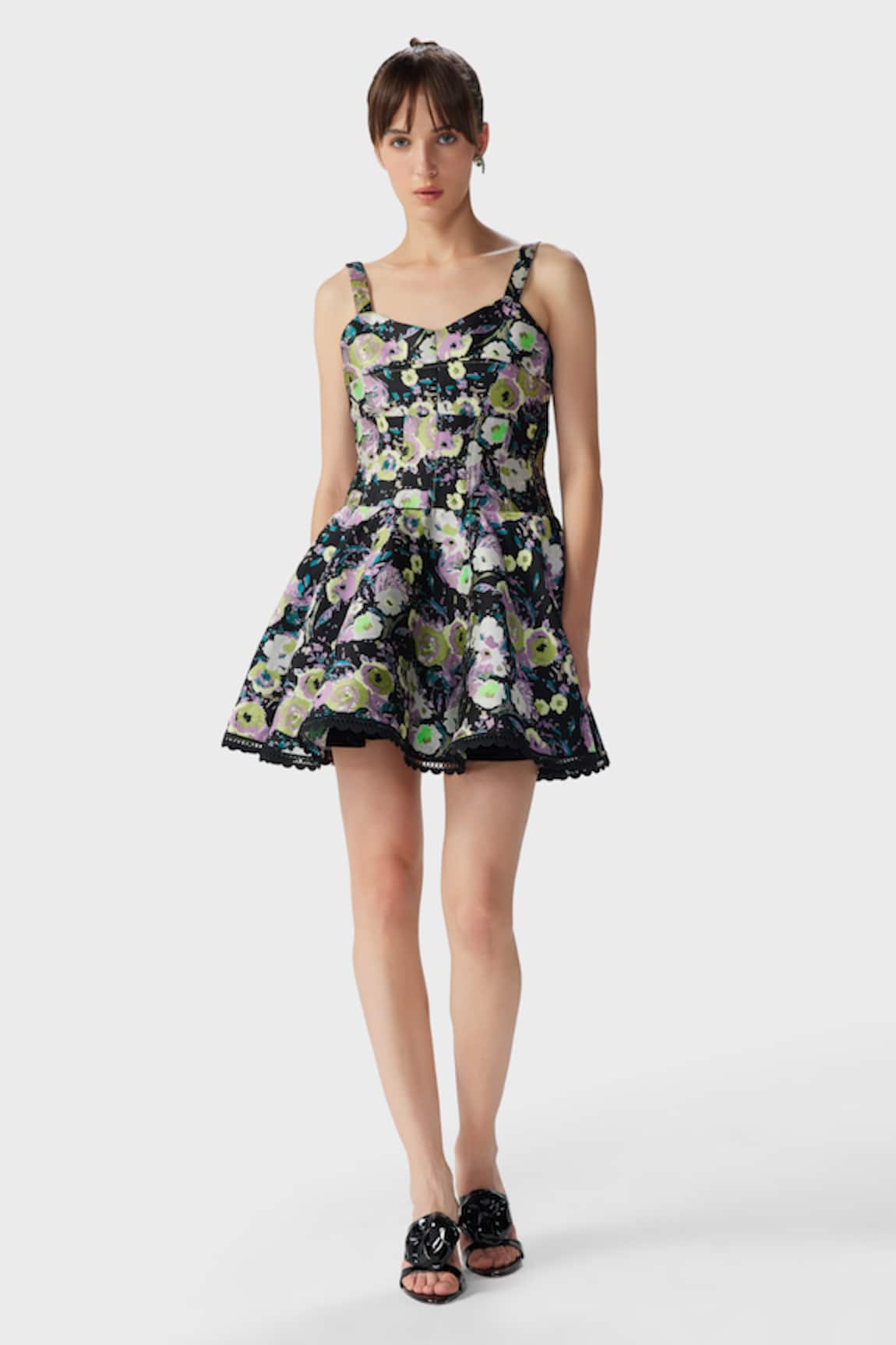 THE IASO Jill Floral Print Sleeveless Dress