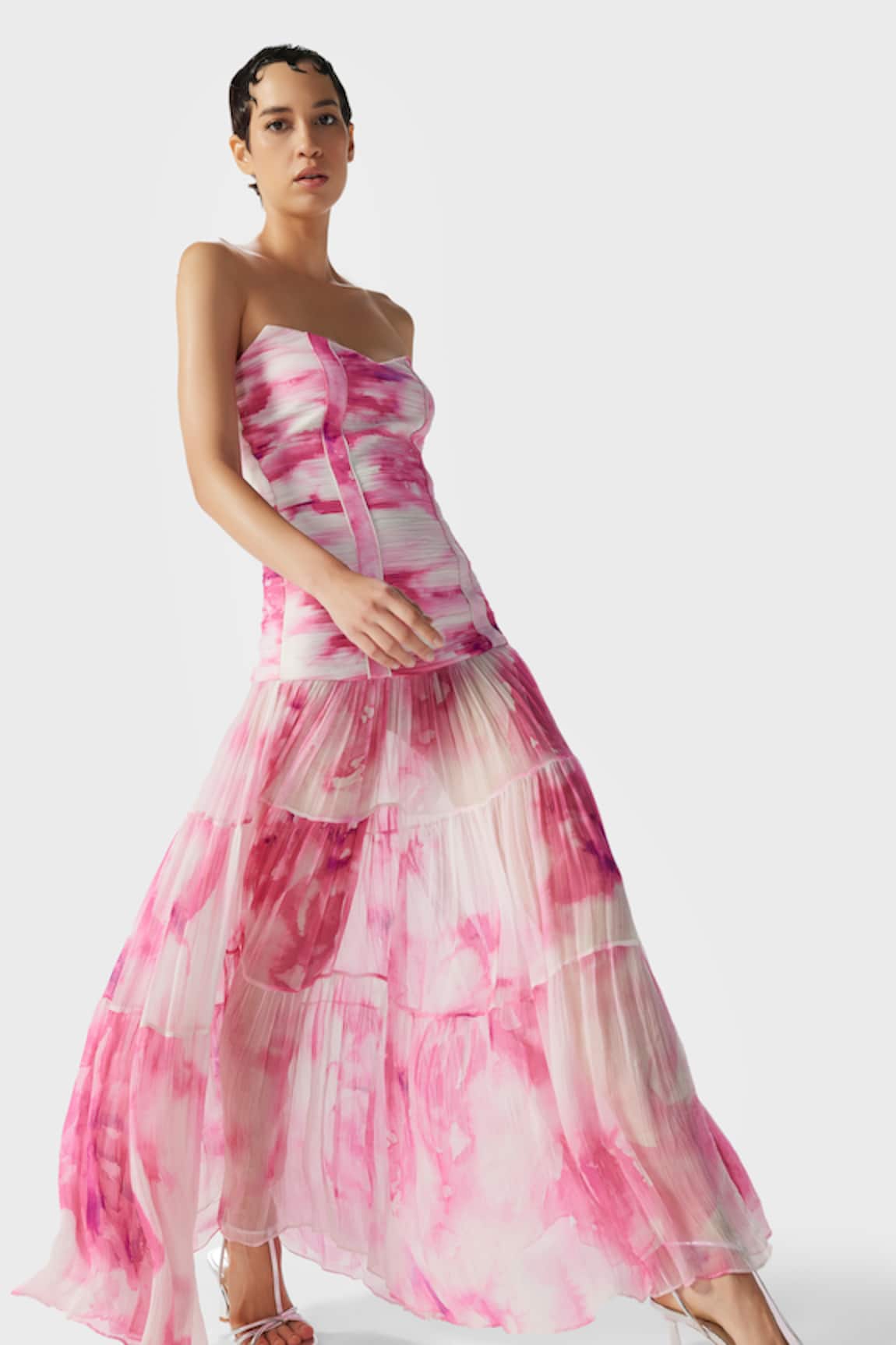 THE IASO Rosie Tube Ruched Maxi Dress
