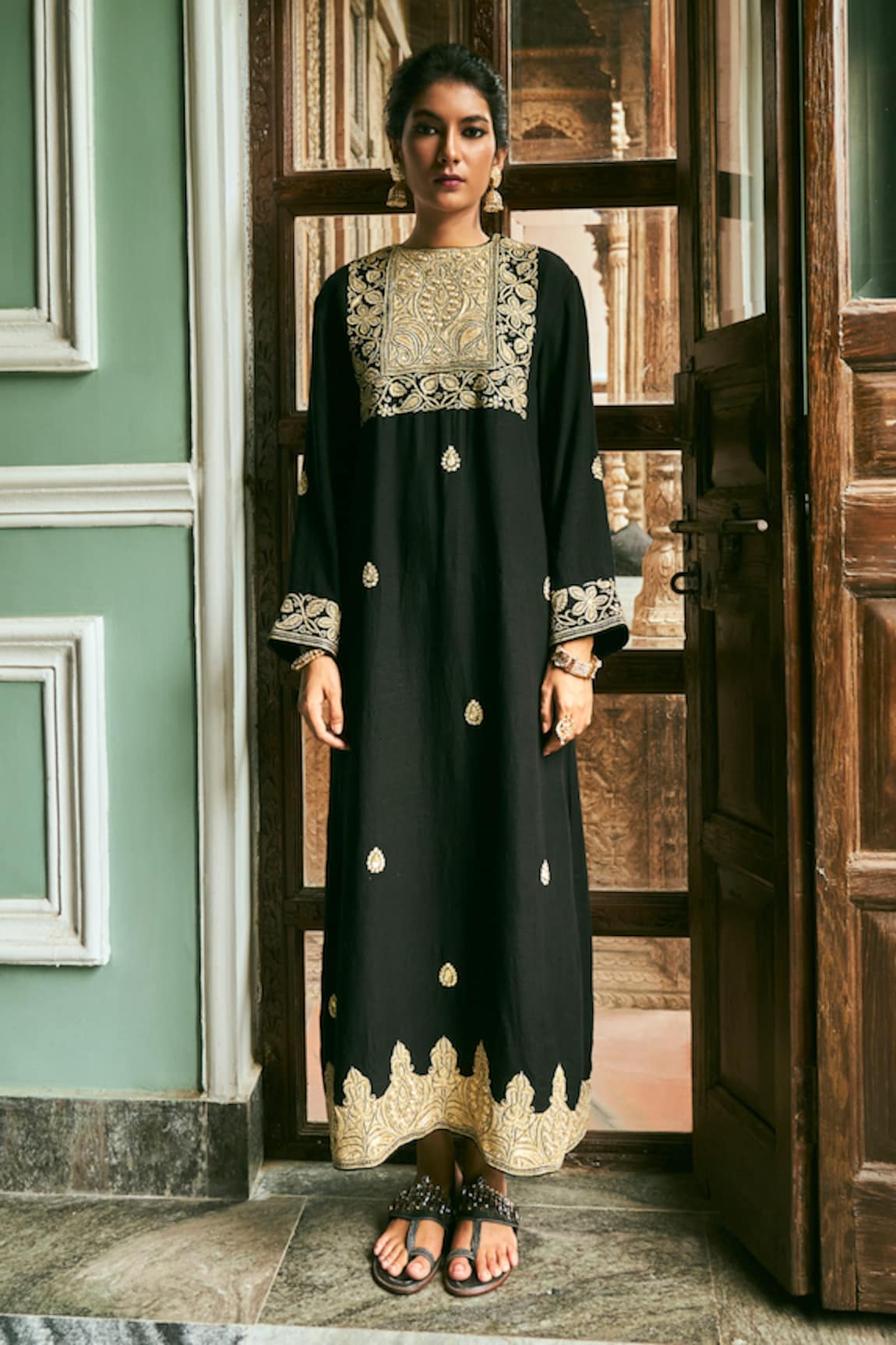 The Whole Nine Yards Darya Hand Embroidered Kaftan