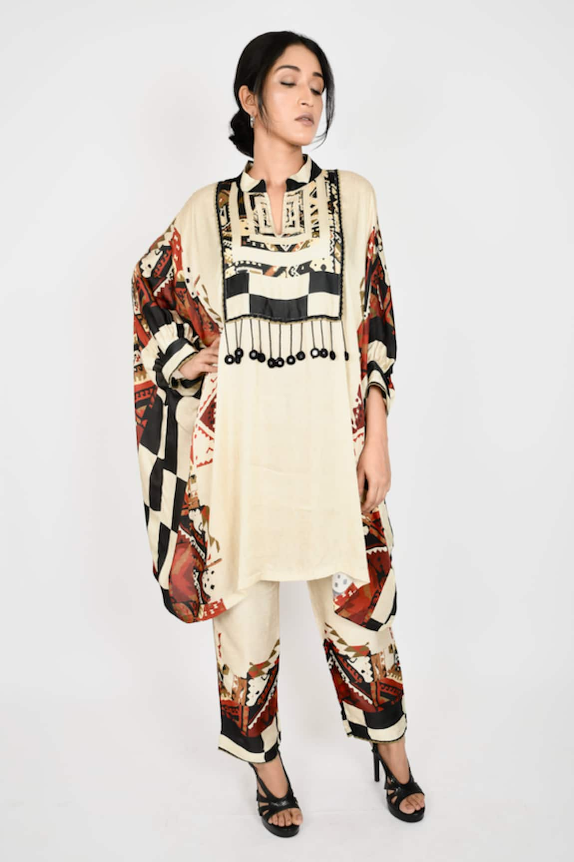 Anmol Kakad Oversized Tasseled Tunic & Pant Set