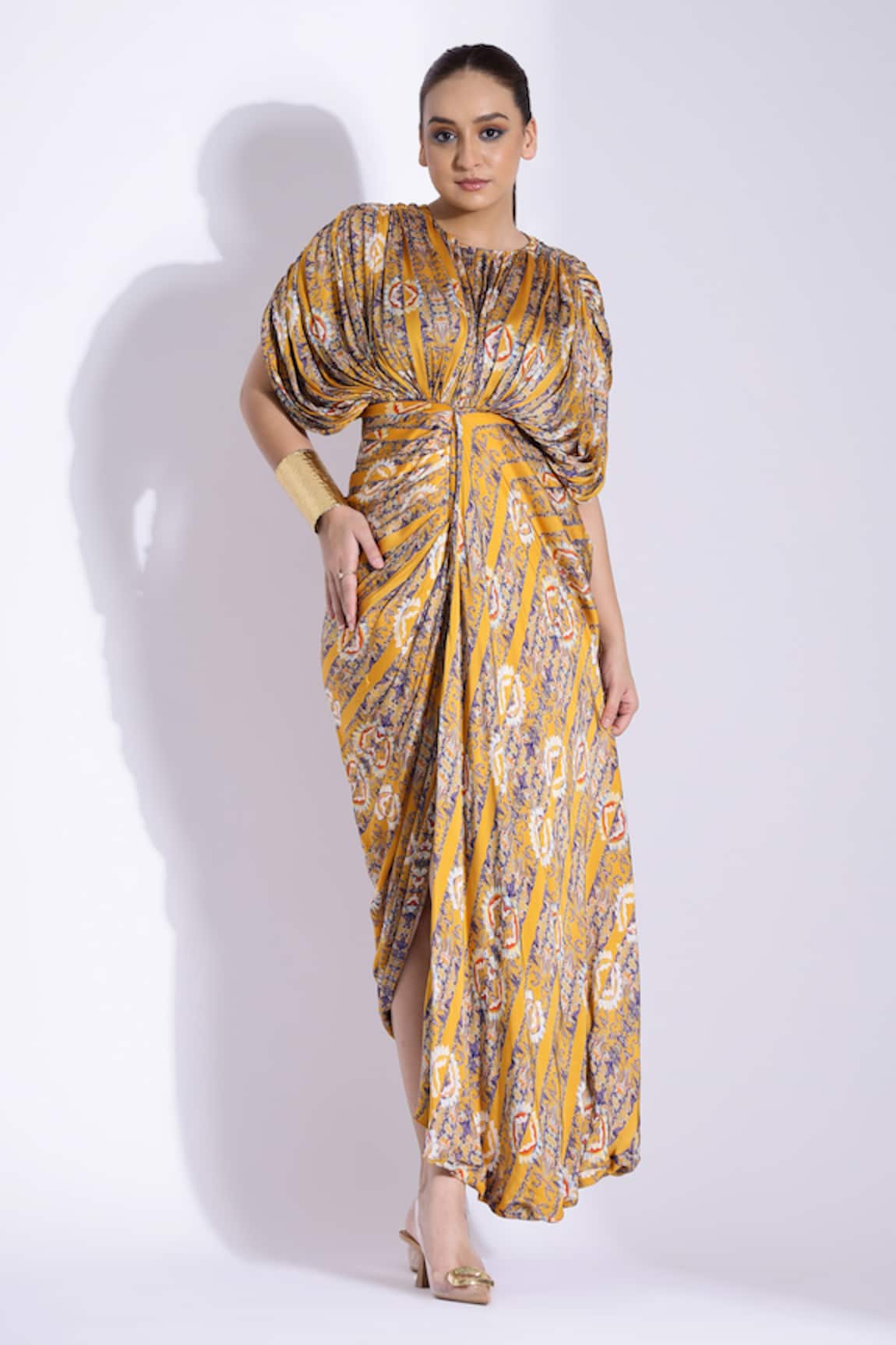 Studio Surbhi Printed Hand Draped Kaftan Gown